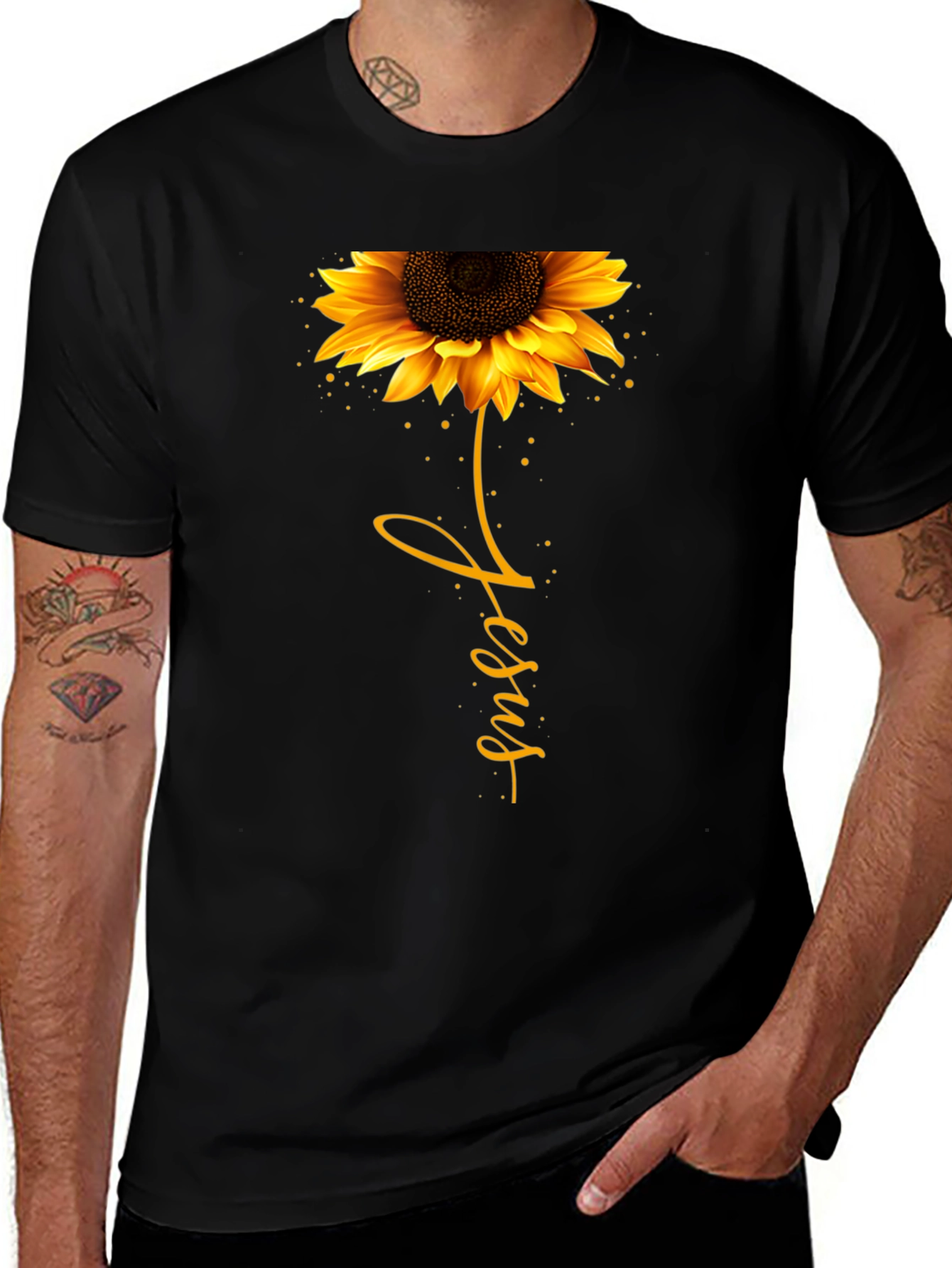 Variant 13 of Sunflower Jesus Graphic Tee