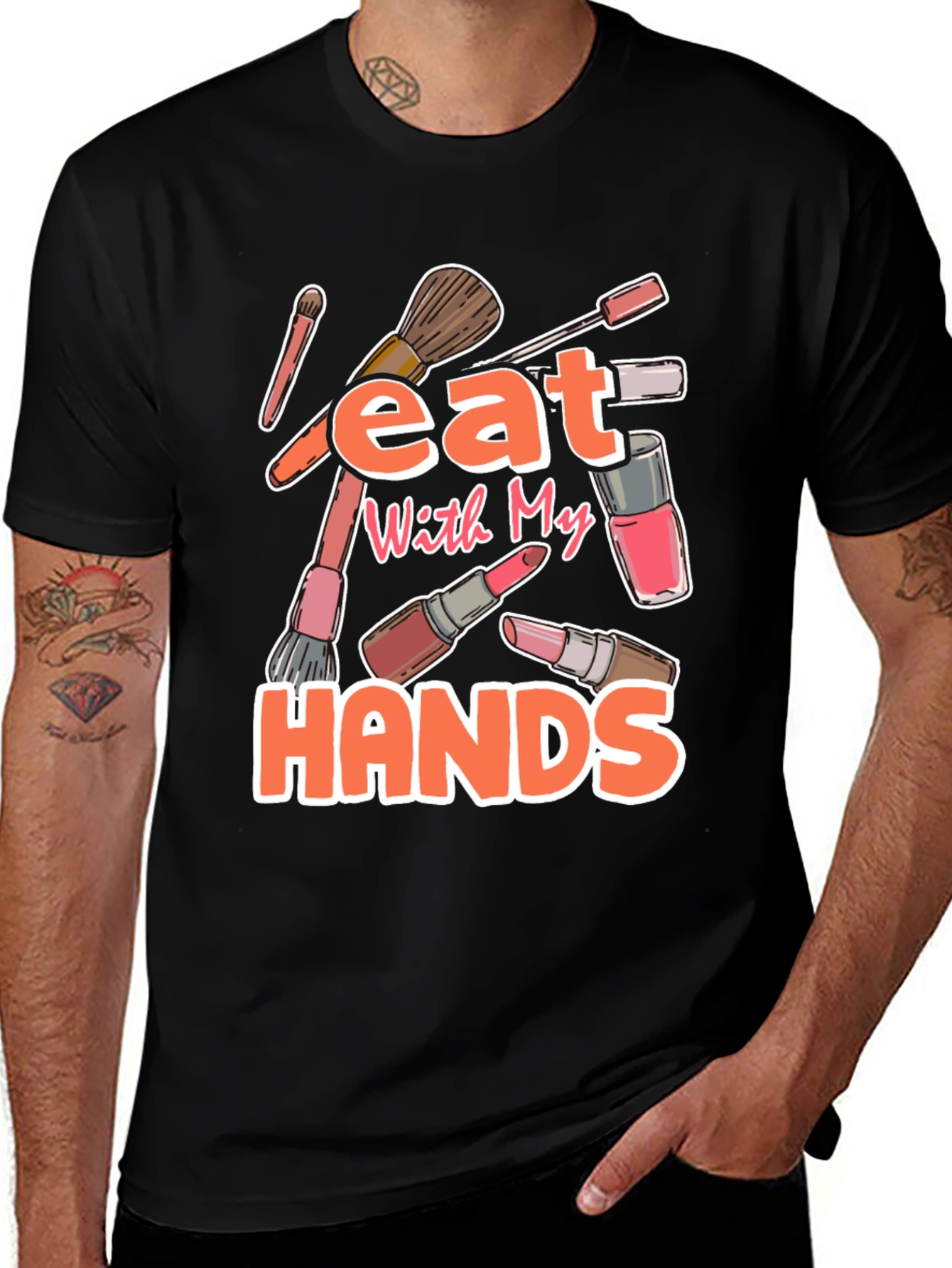 Variant 30 of Eat With My Hands Makeup T-Shirt