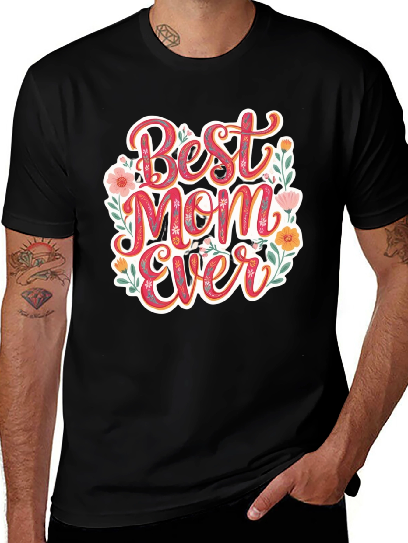 Variant 15 of Best Mom Ever Floral T-Shirt