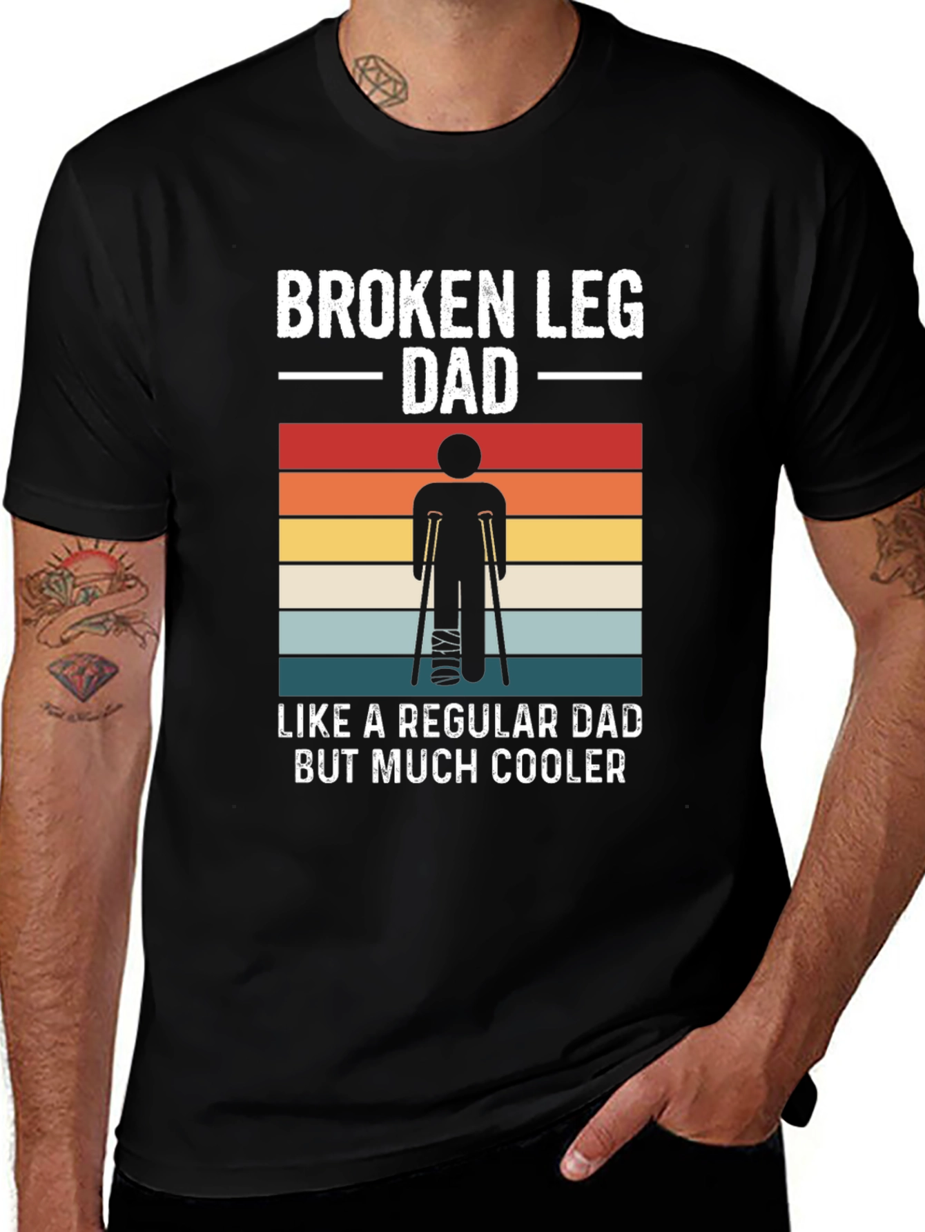 Variant 27 of Broken Leg Dad T-Shirt - Funny Recovery Gift
