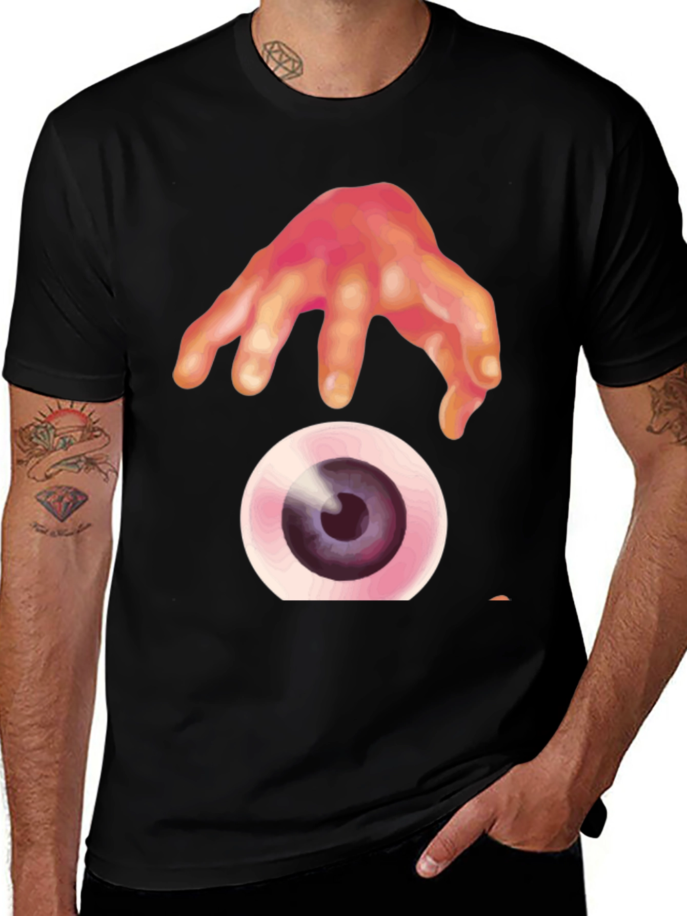 Variant 5 of Eye See You Graphic T-Shirt - Creepy Cool Design