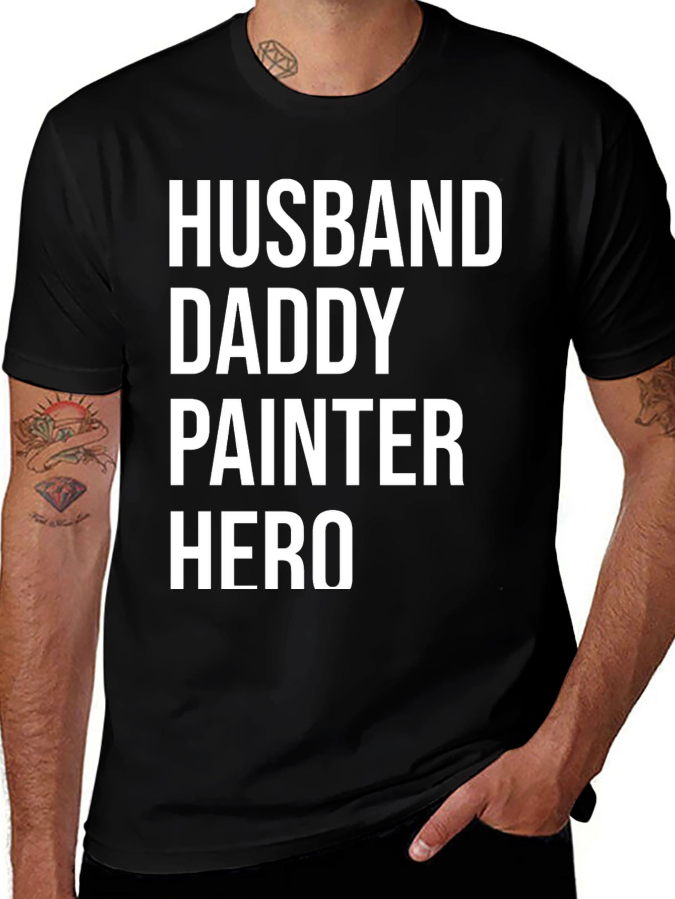 Variant 4 of Husband Daddy Painter Hero T-Shirt