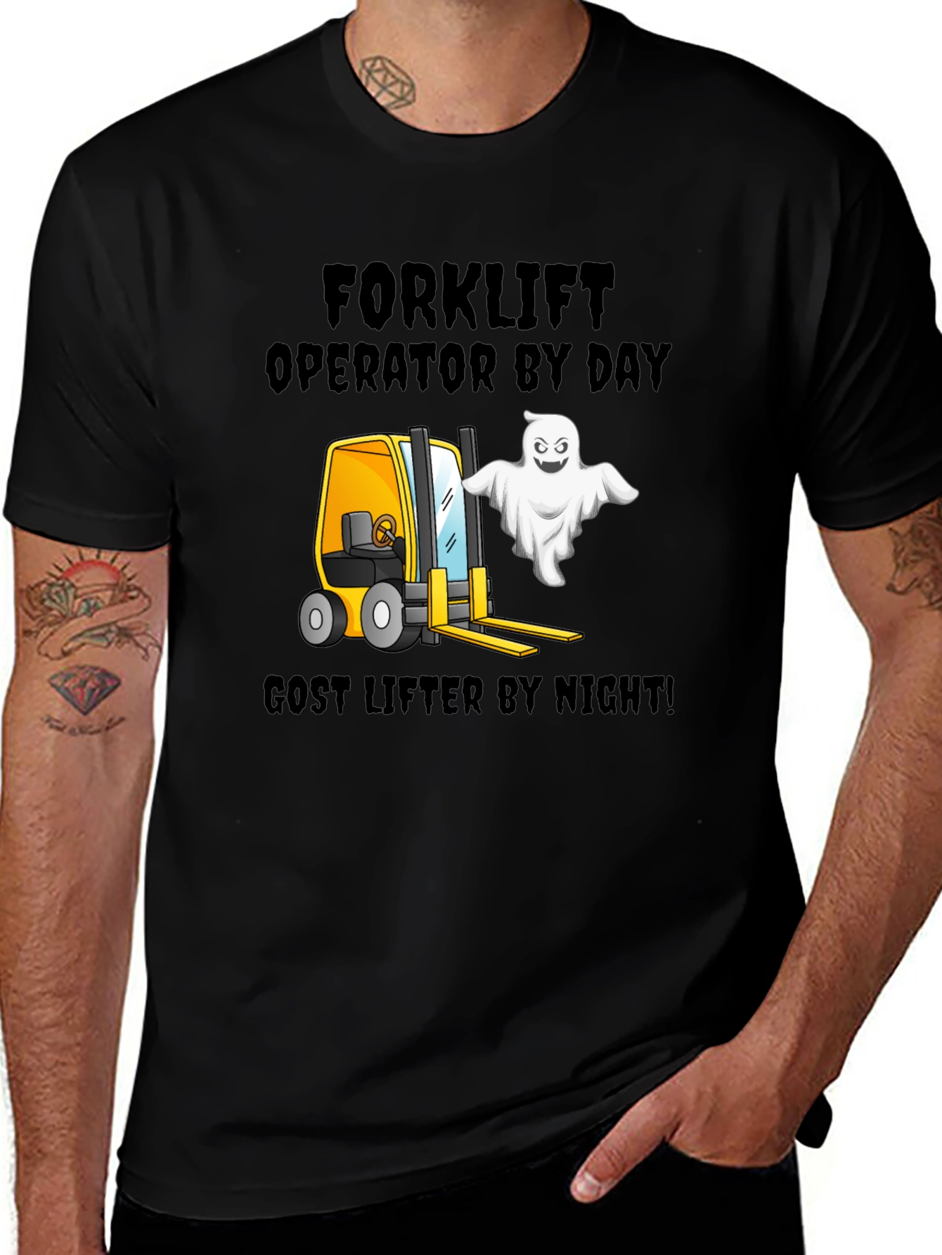 Variant 30 of Forklift Operator Ghost Lifter T-Shirt