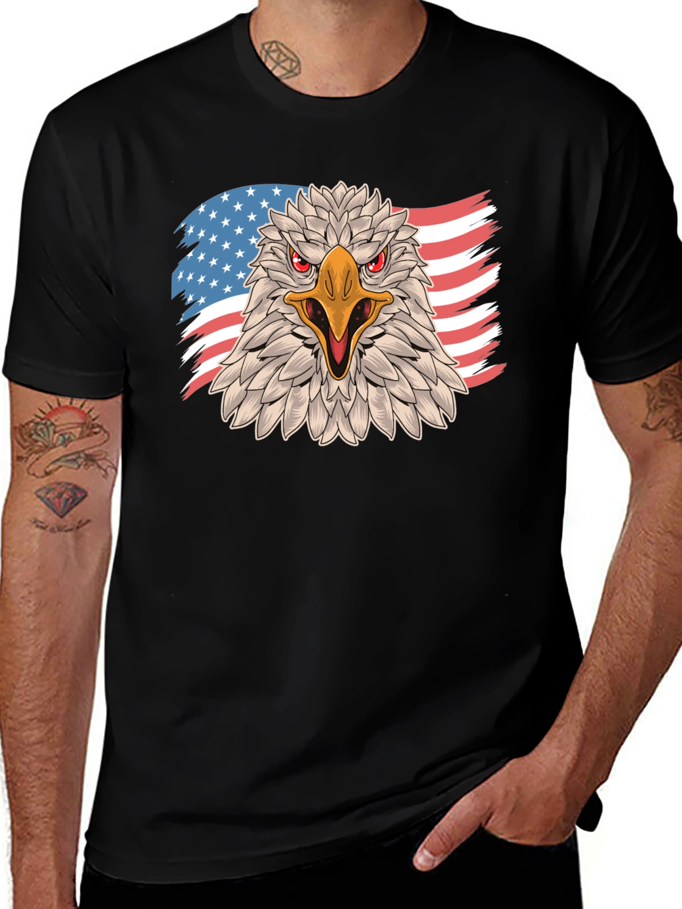 Variant 25 of American Eagle Graphic Tee - Patriotic Style