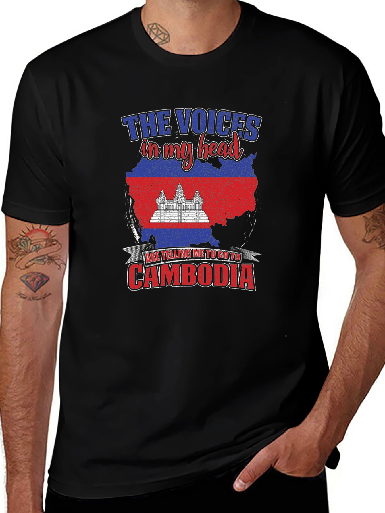 Cambodia T-Shirt - The Voices in My Head Novelty Tee