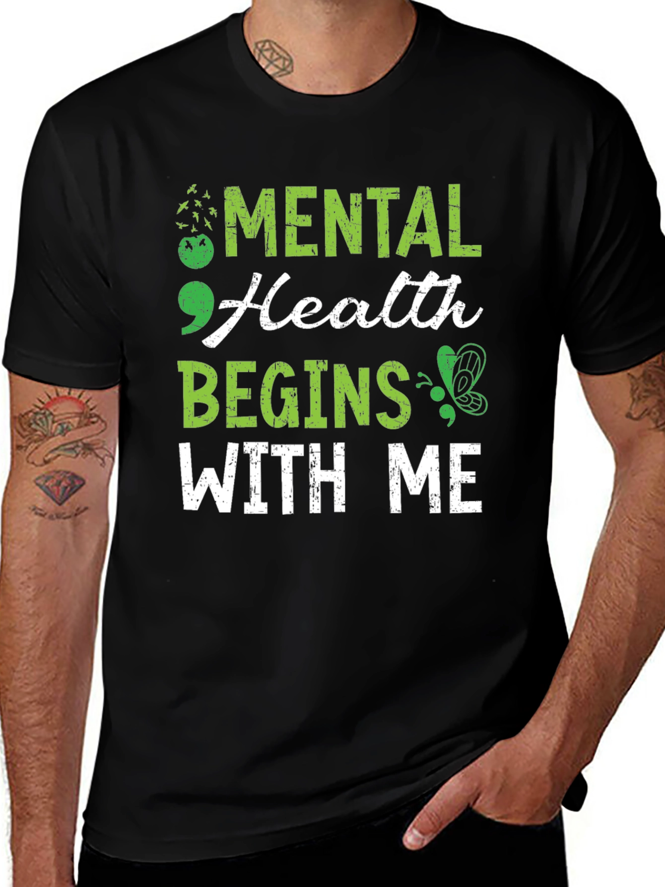 Variant 17 of Mental Health Begins With Me T-Shirt