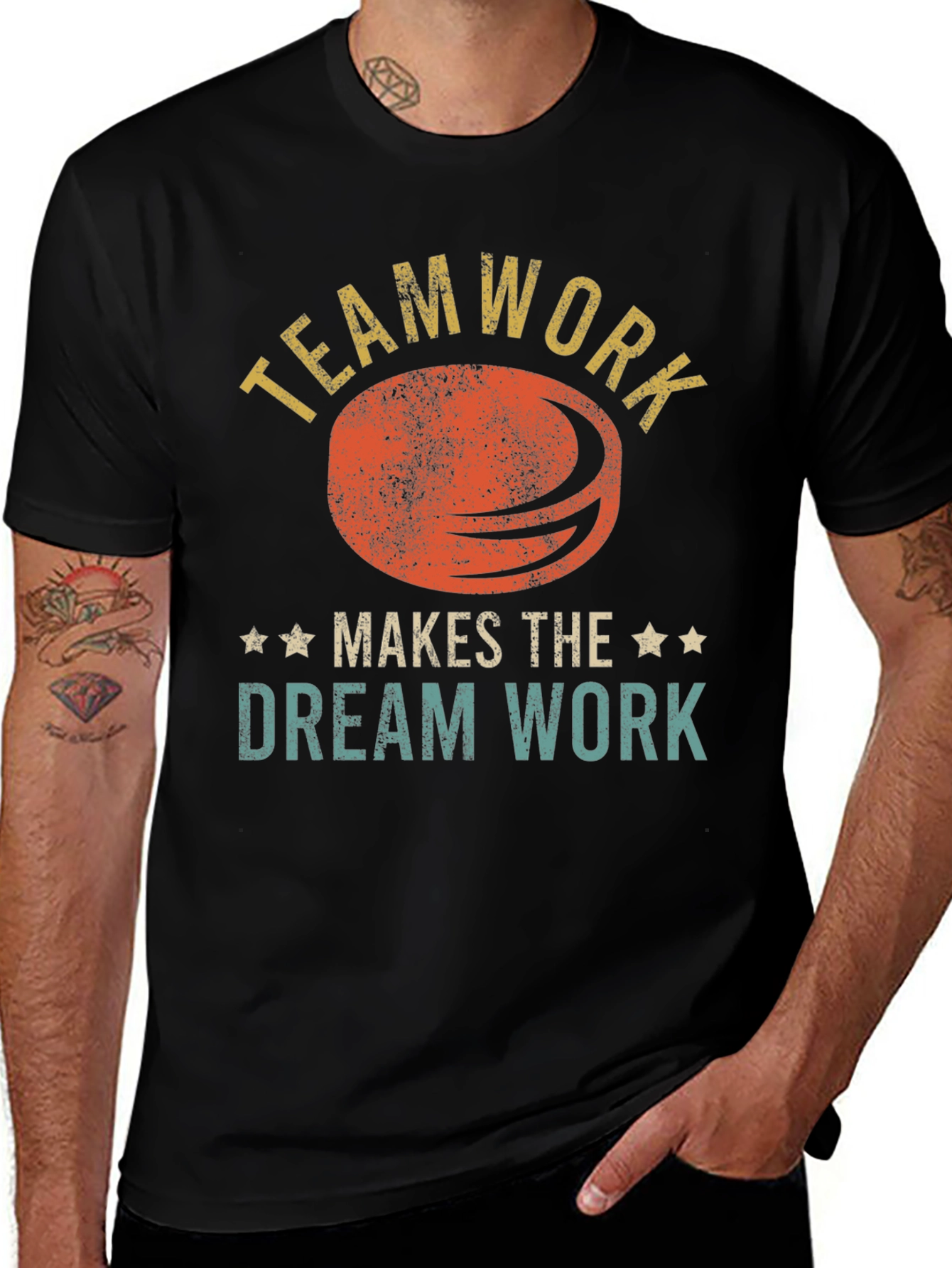 Variant 14 of Teamwork Makes the Dream Work Graphic Tee