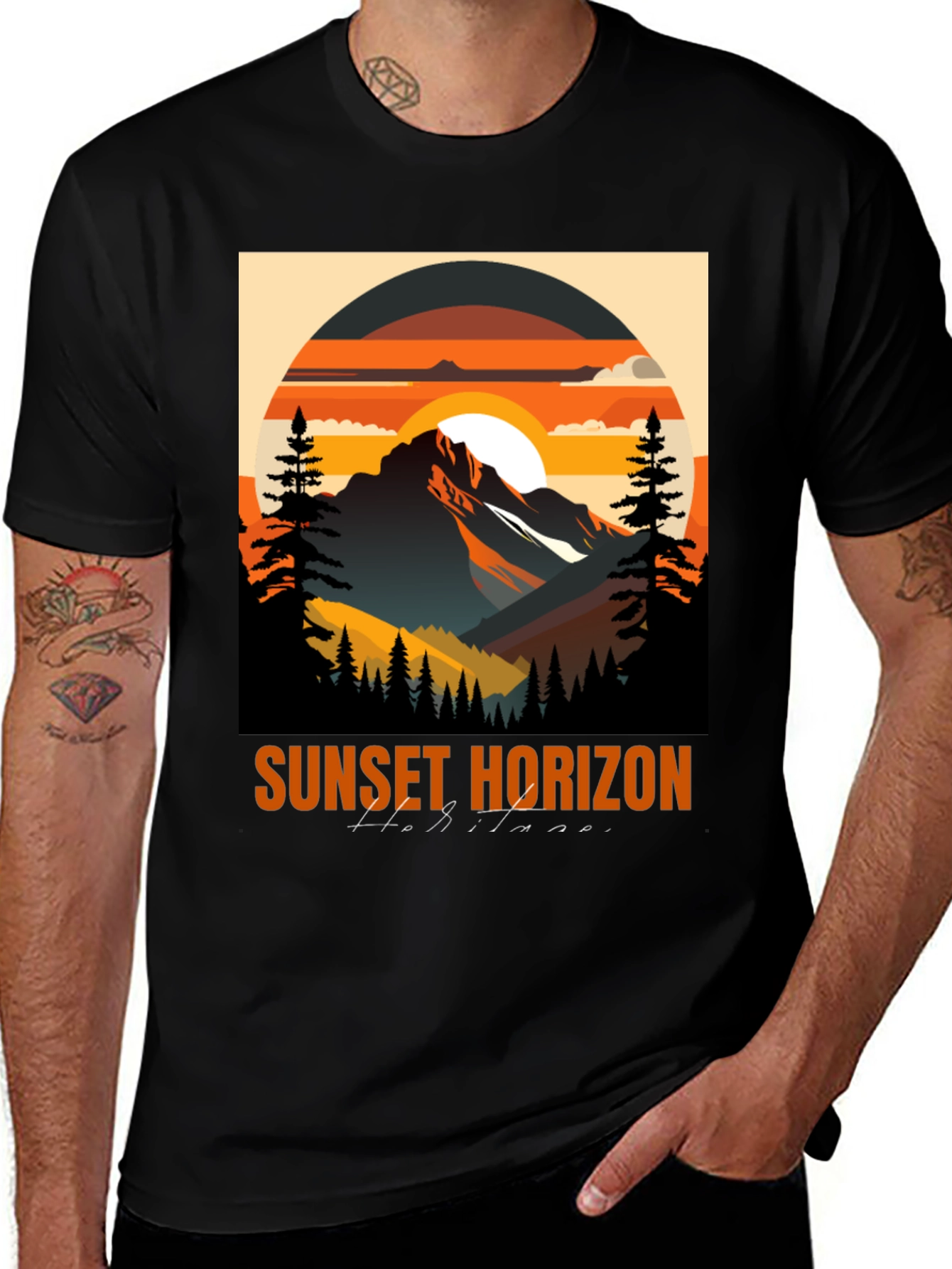 Sunset Horizon Graphic Tee