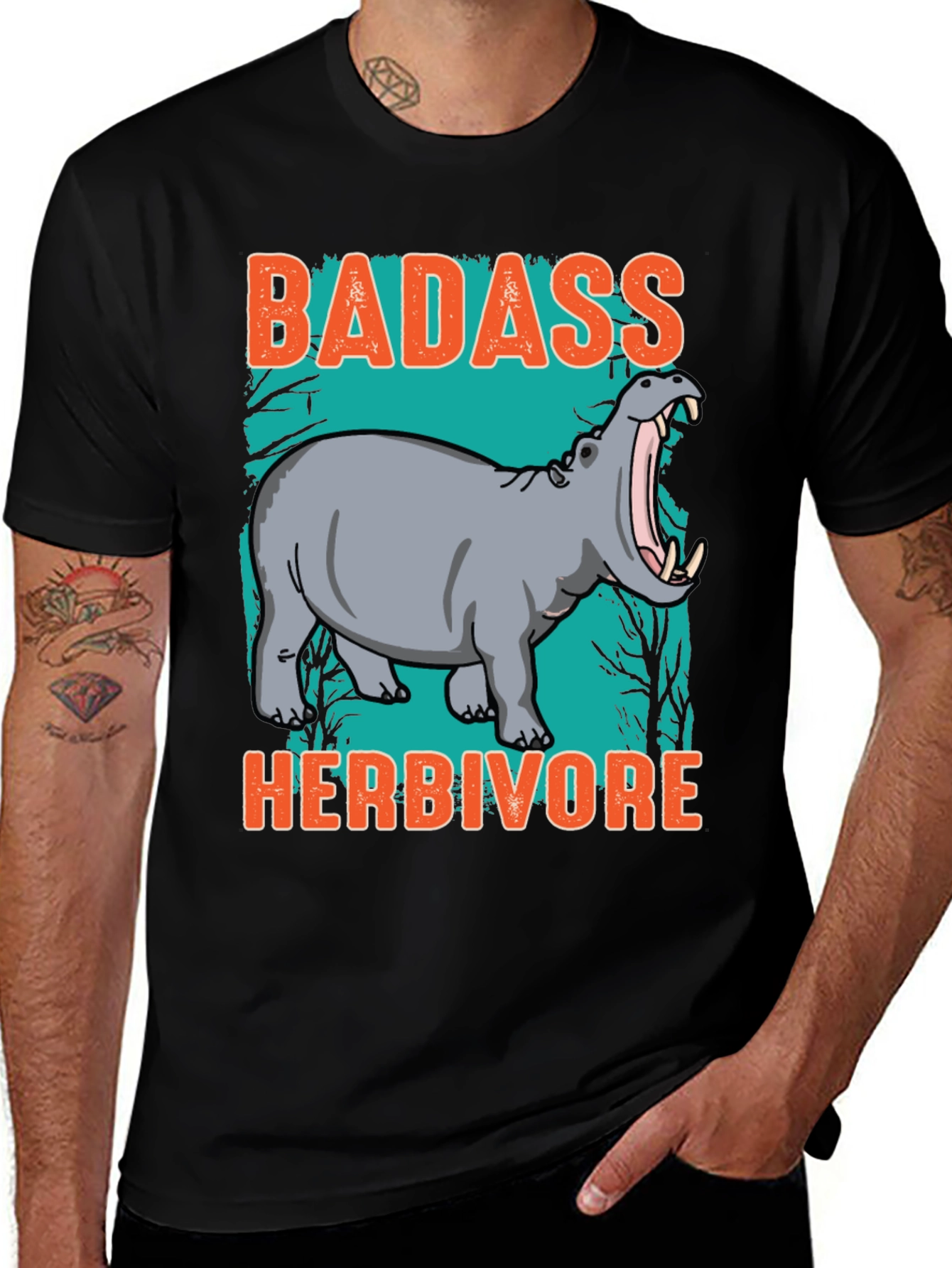 Variant 9 of Badass Herbivore Graphic T-Shirt