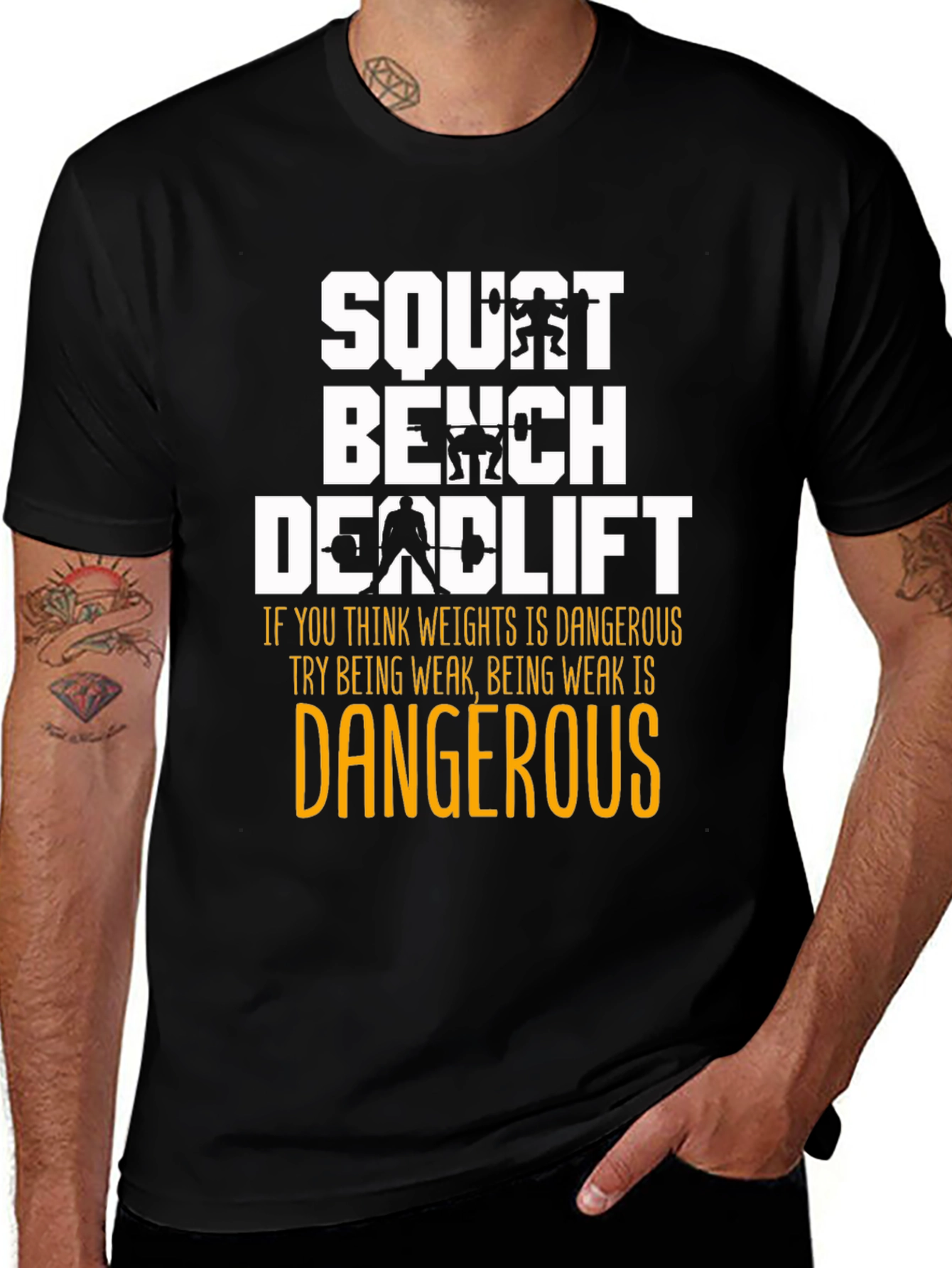 Squat Bench Deadlift Weightlifting T-Shirt