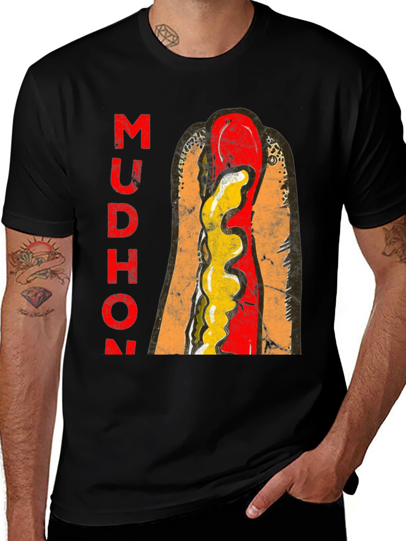 Variant 17 of Mudhon Graphic T-Shirt - Hotdog Design