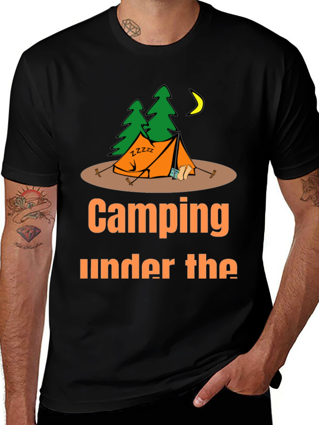 Variant 26 of Camping Under the Stars Graphic T-Shirt