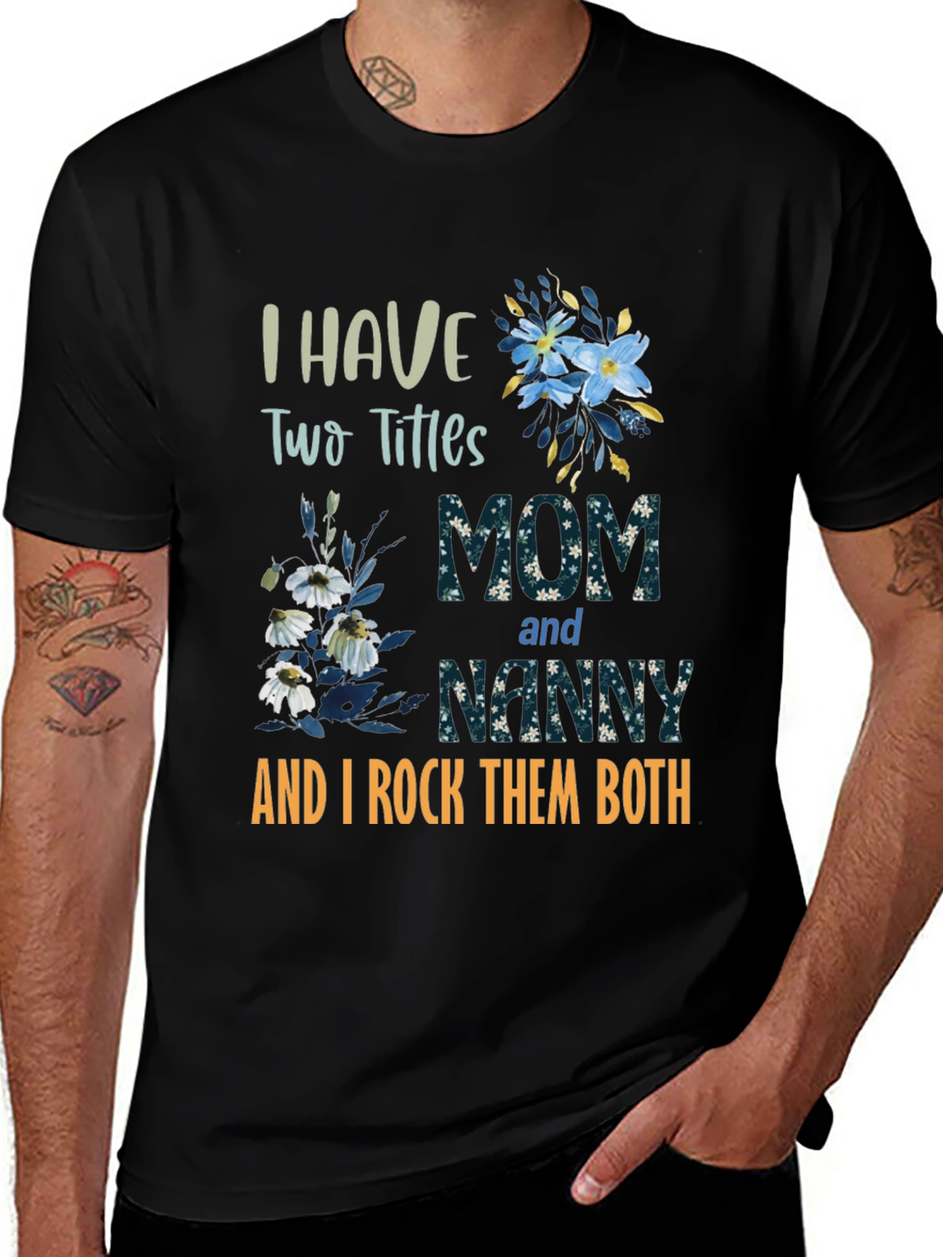 Mom and Nanny T-Shirt - I Rock Them Both!