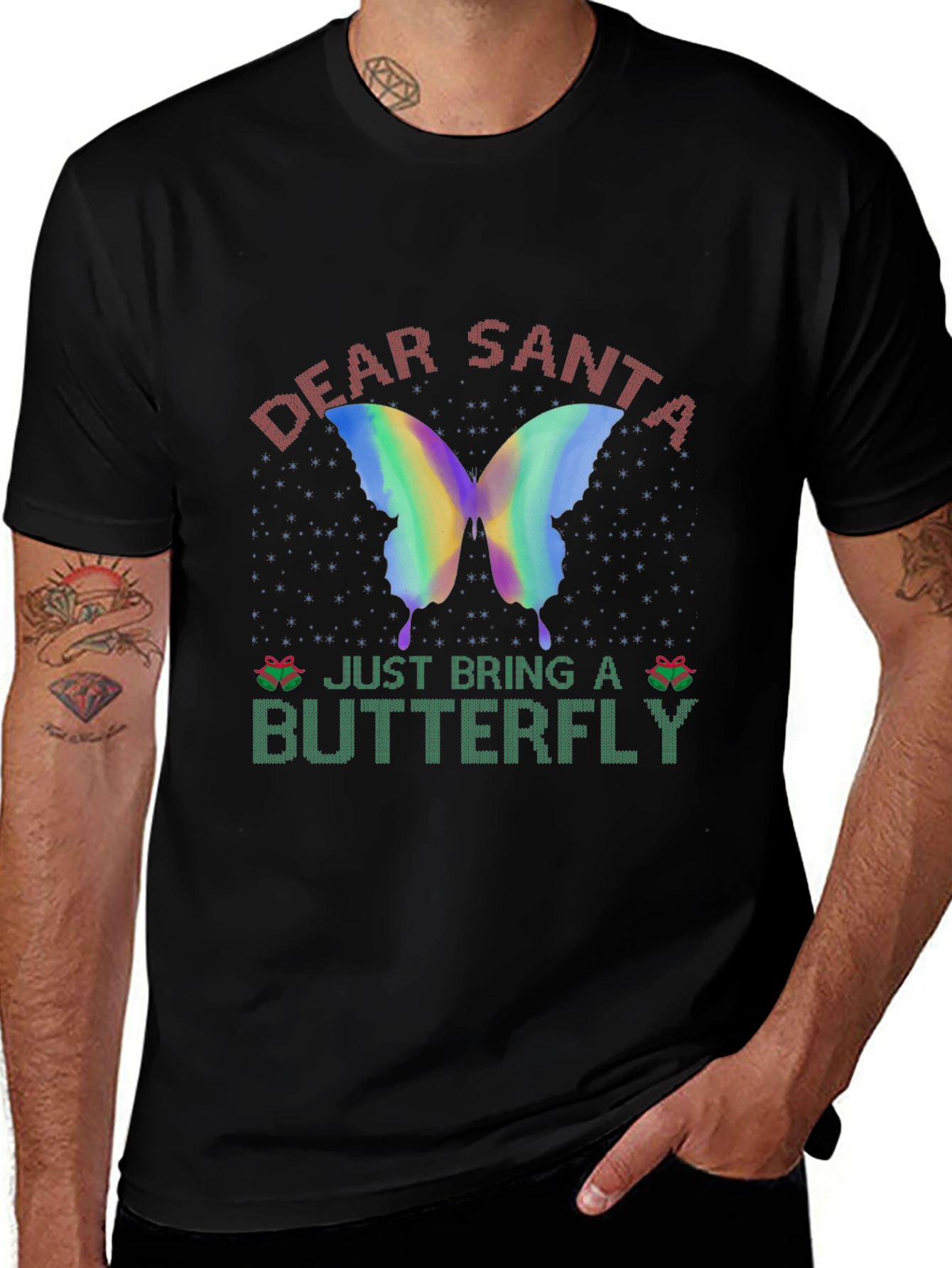 Dear Santa Just Bring a Butterfly Christmas T-Shirt