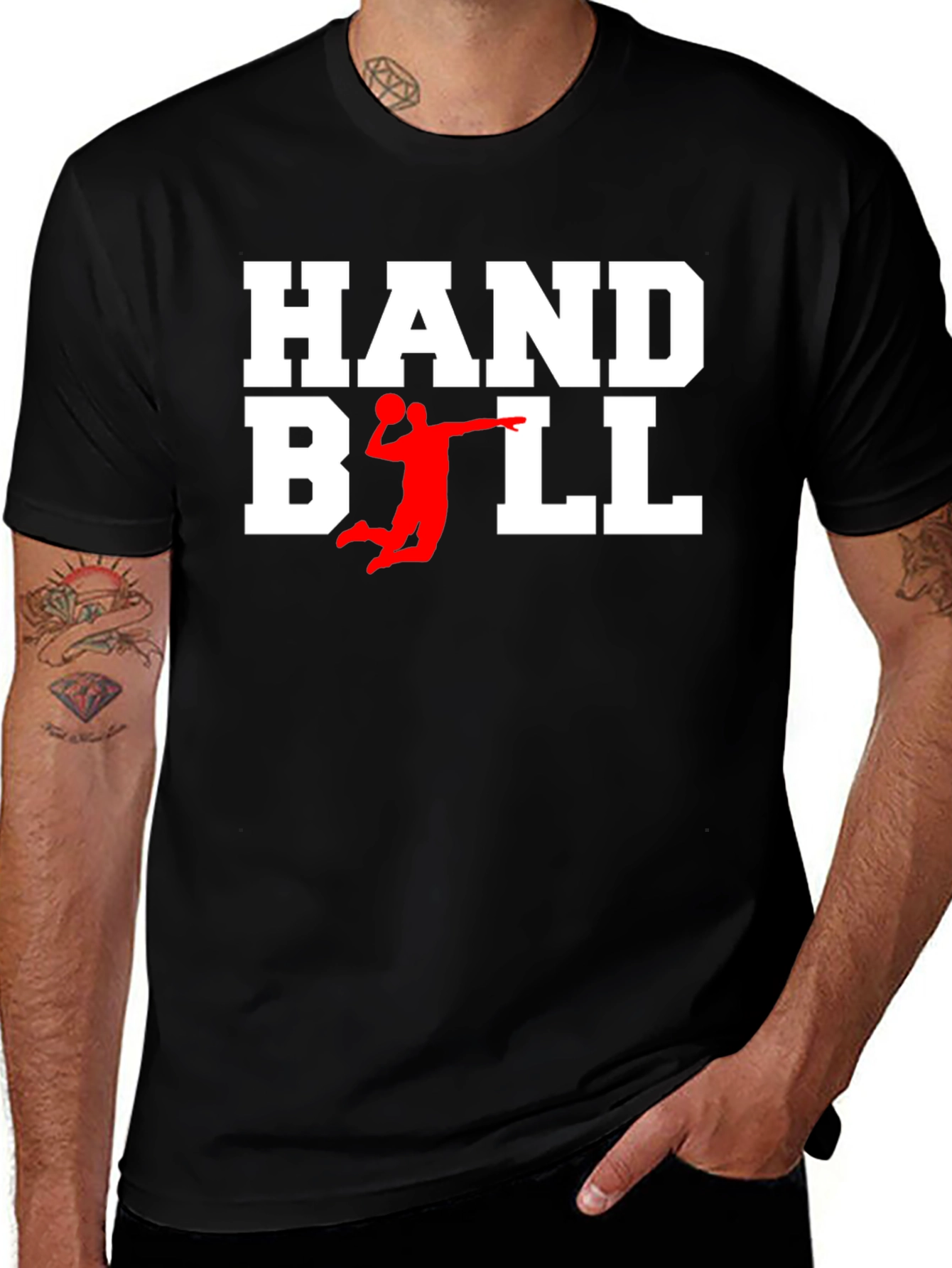 Variant 25 of Handball Graphic T-Shirt - Cool Sport Design