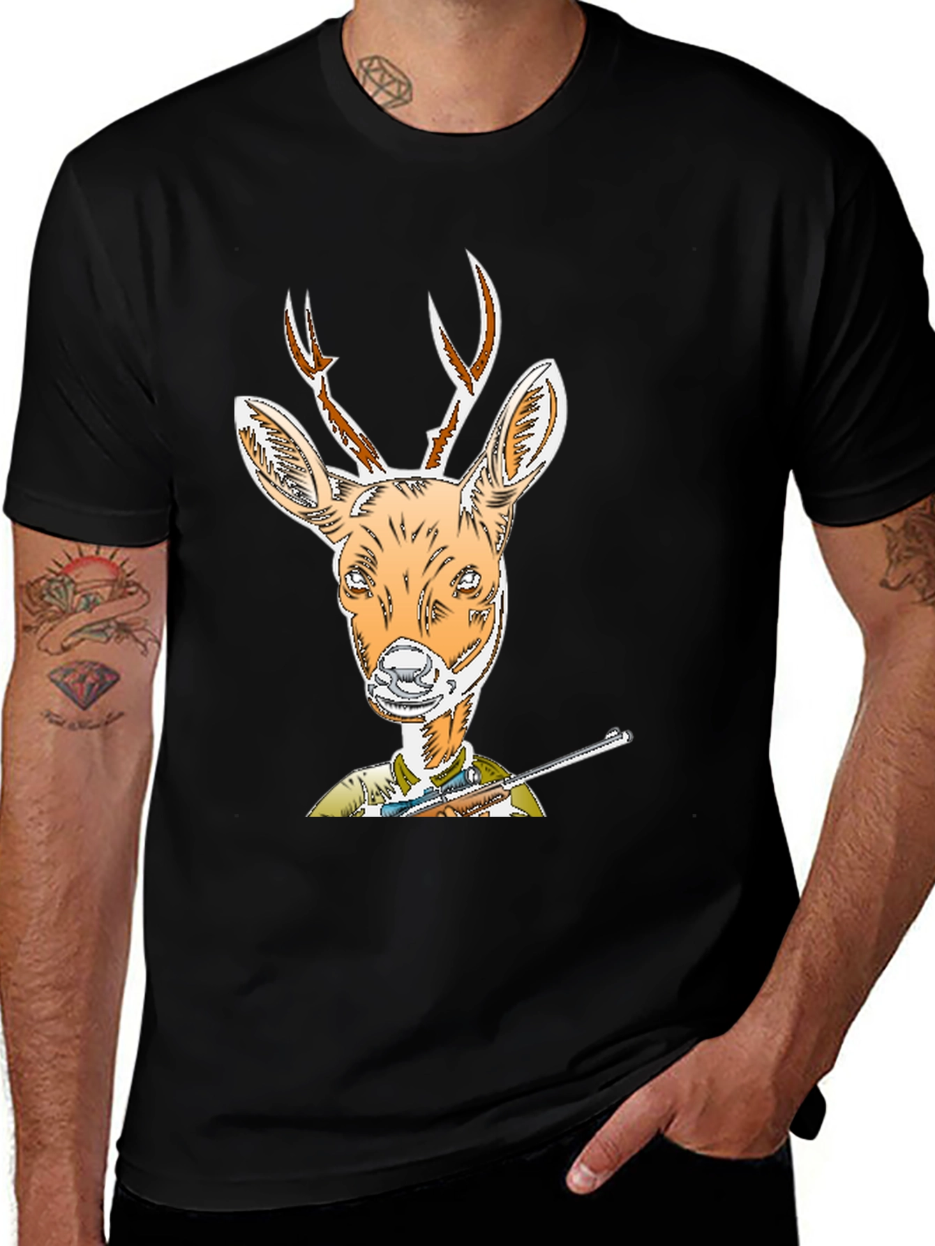Variant 25 of Deer Hunter T-Shirt, Novelty Animal Tee