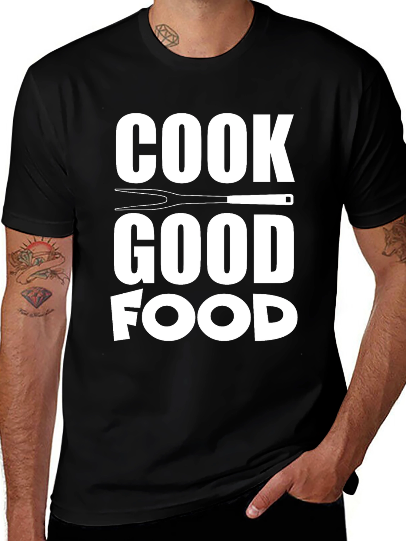 Variant 8 of Cook Good Food T-Shirt Funny Chef BBQ Cooking Tee