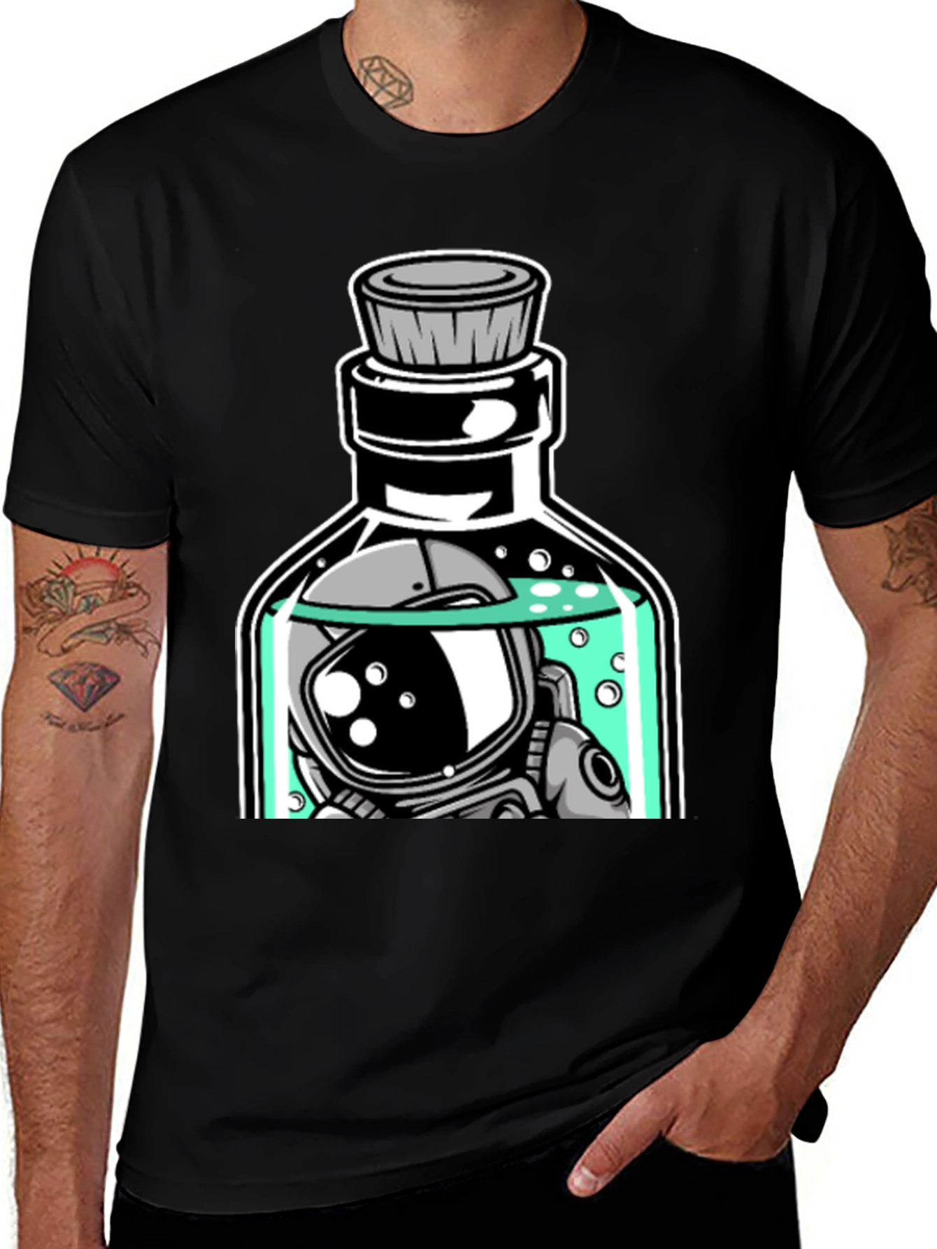 Variant 23 of Astronaut in a Bottle Graphic T-Shirt