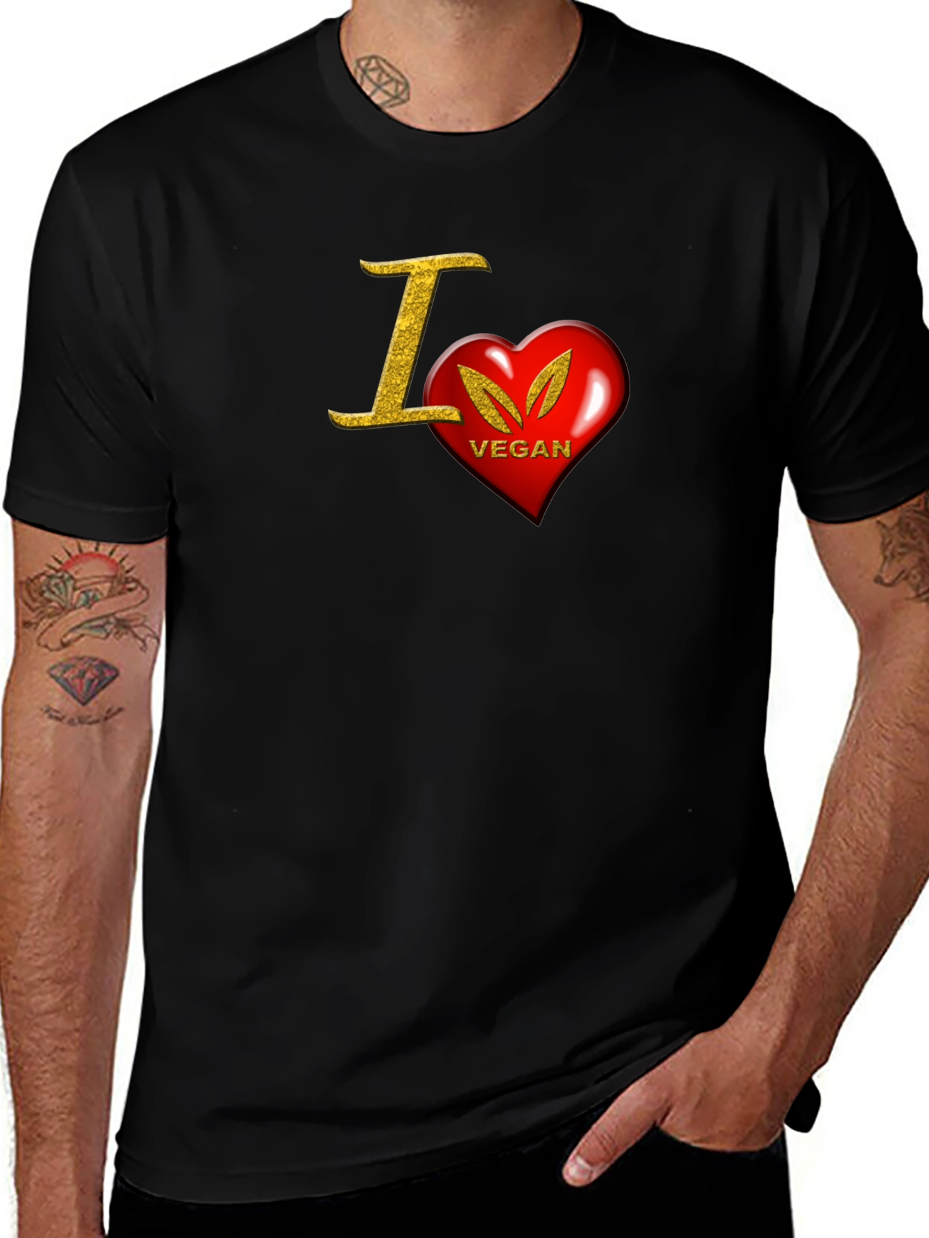 Variant 13 of I Love Vegan T-Shirt