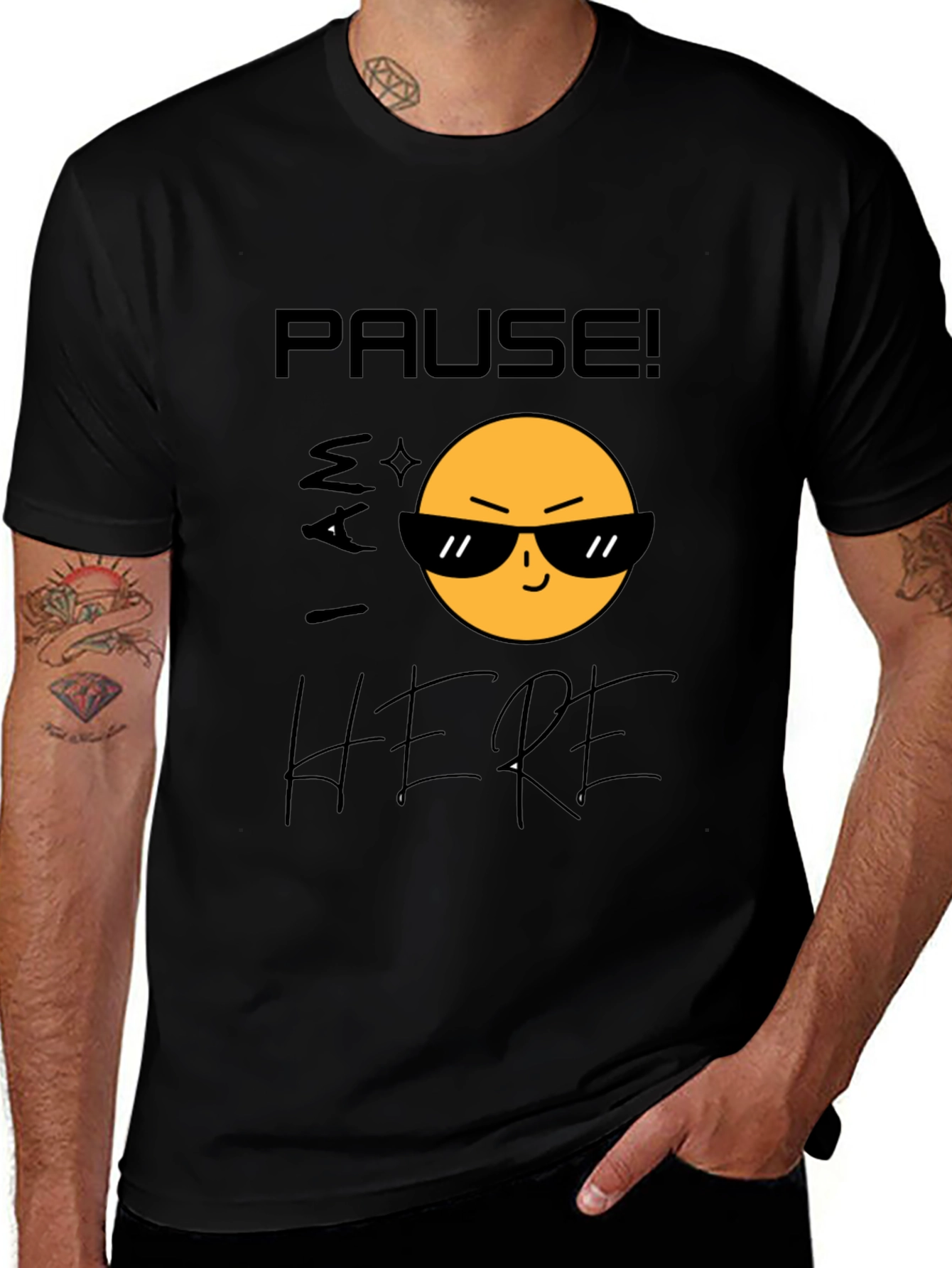 Variant 22 of Pause! Emoji Graphic Tee
