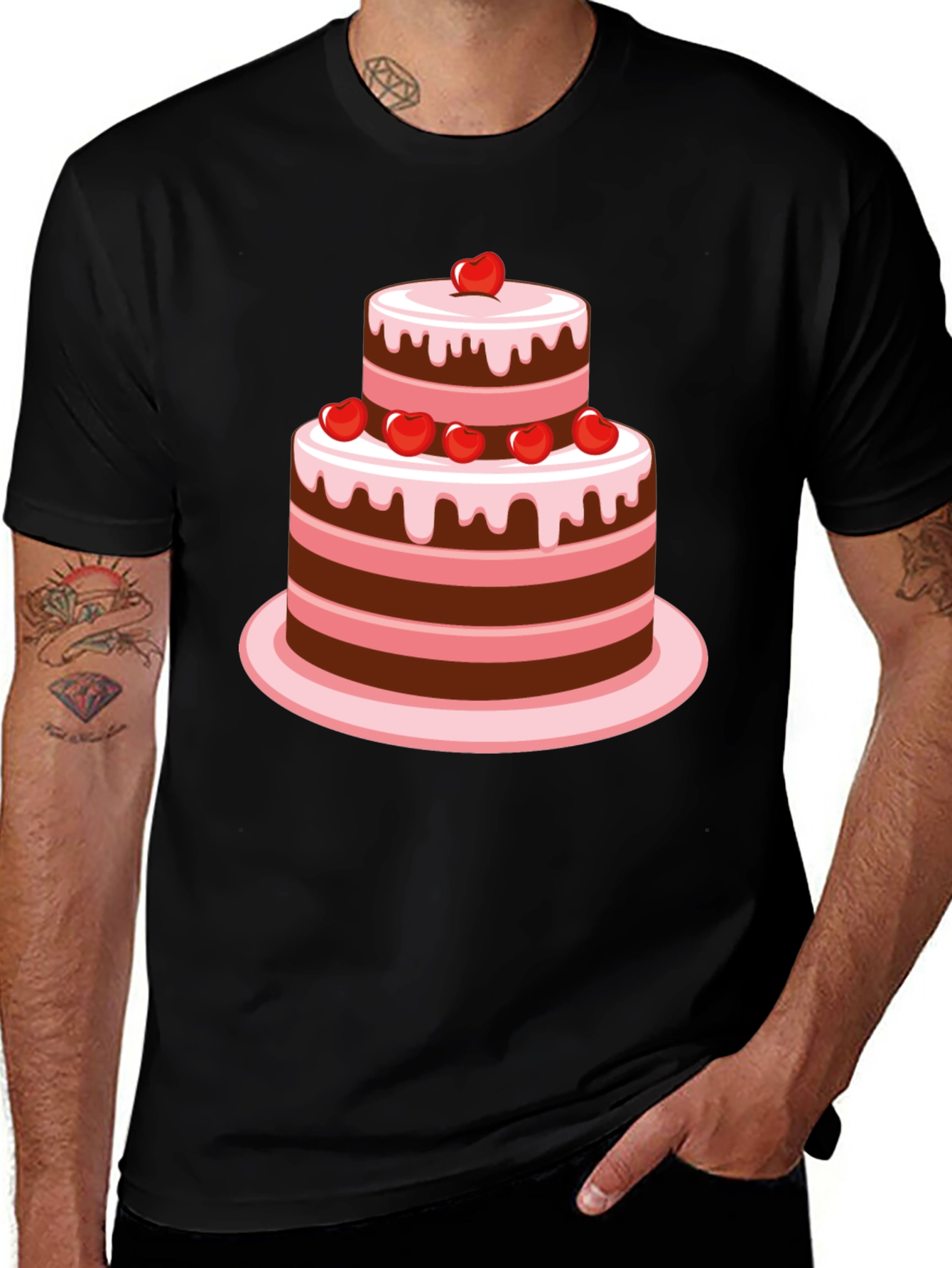 Variant 3 of Sweet Treat Tee: Two-Tier Cake Graphic T-Shirt