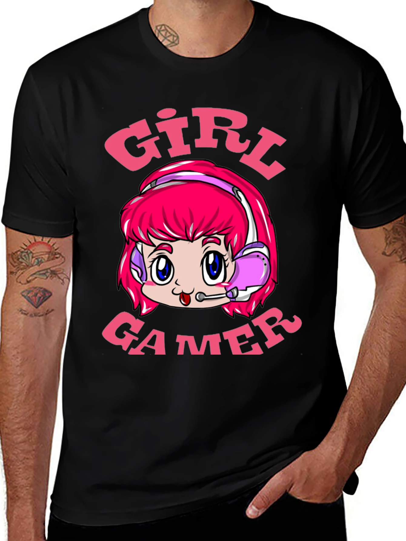 Variant 12 of Girl Gamer T-Shirt - Cute Anime Design