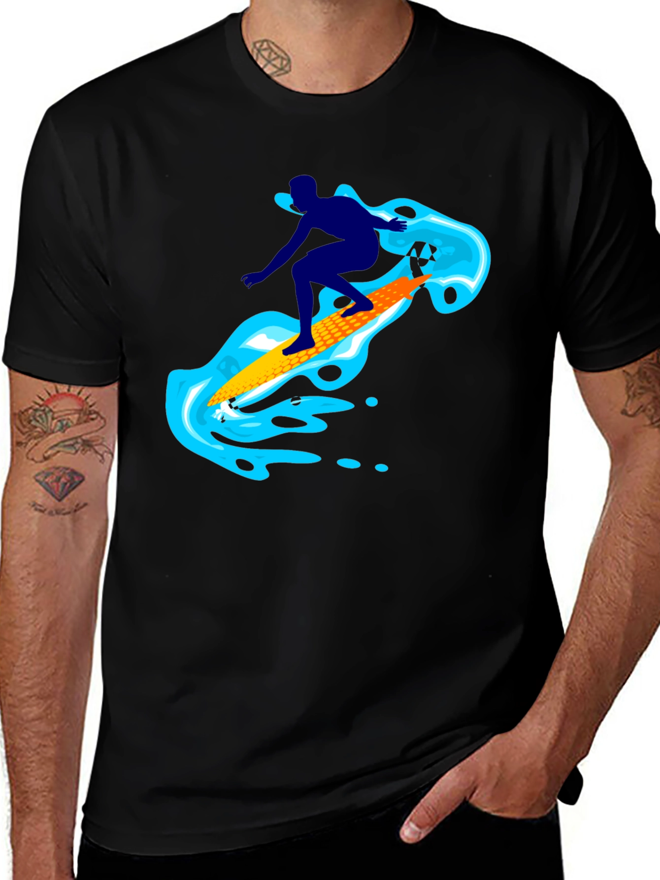 Variant 5 of Surfer Graphic T-Shirt - Cool Summer Style