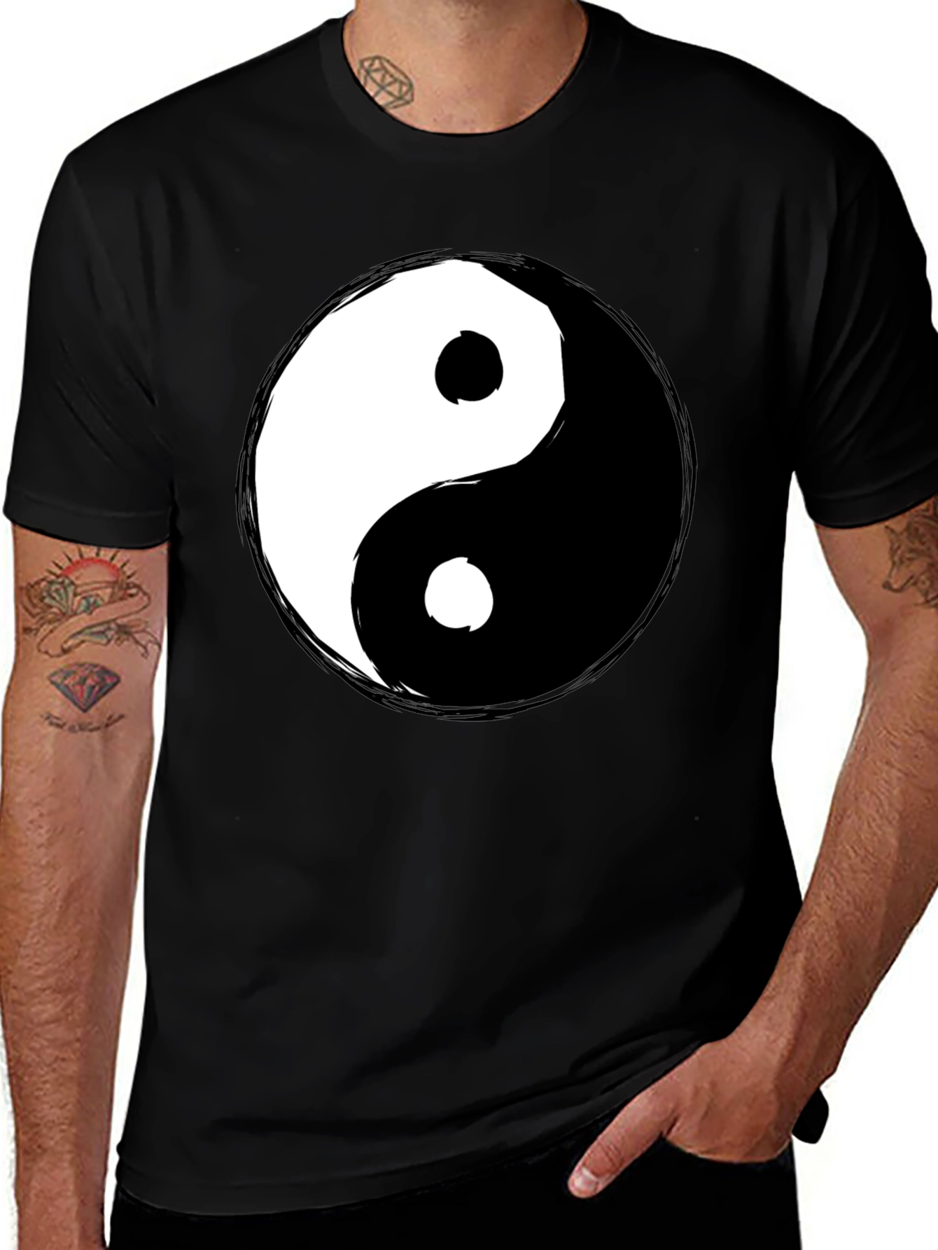 Variant 27 of Yin Yang Graphic Black T-Shirt - Balance and Harmony