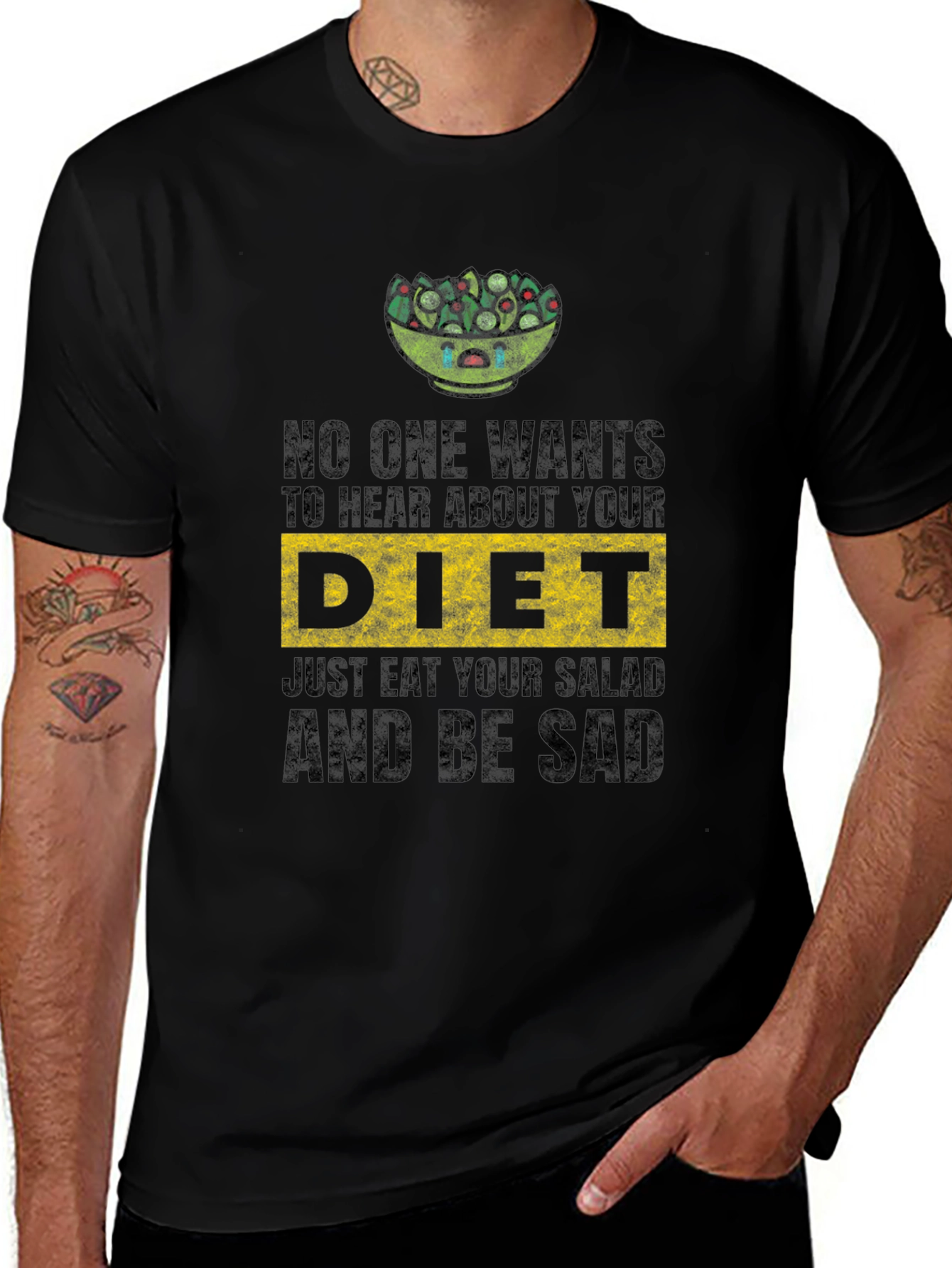 Sad Salad Diet Tee - Funny Vegan Shirt