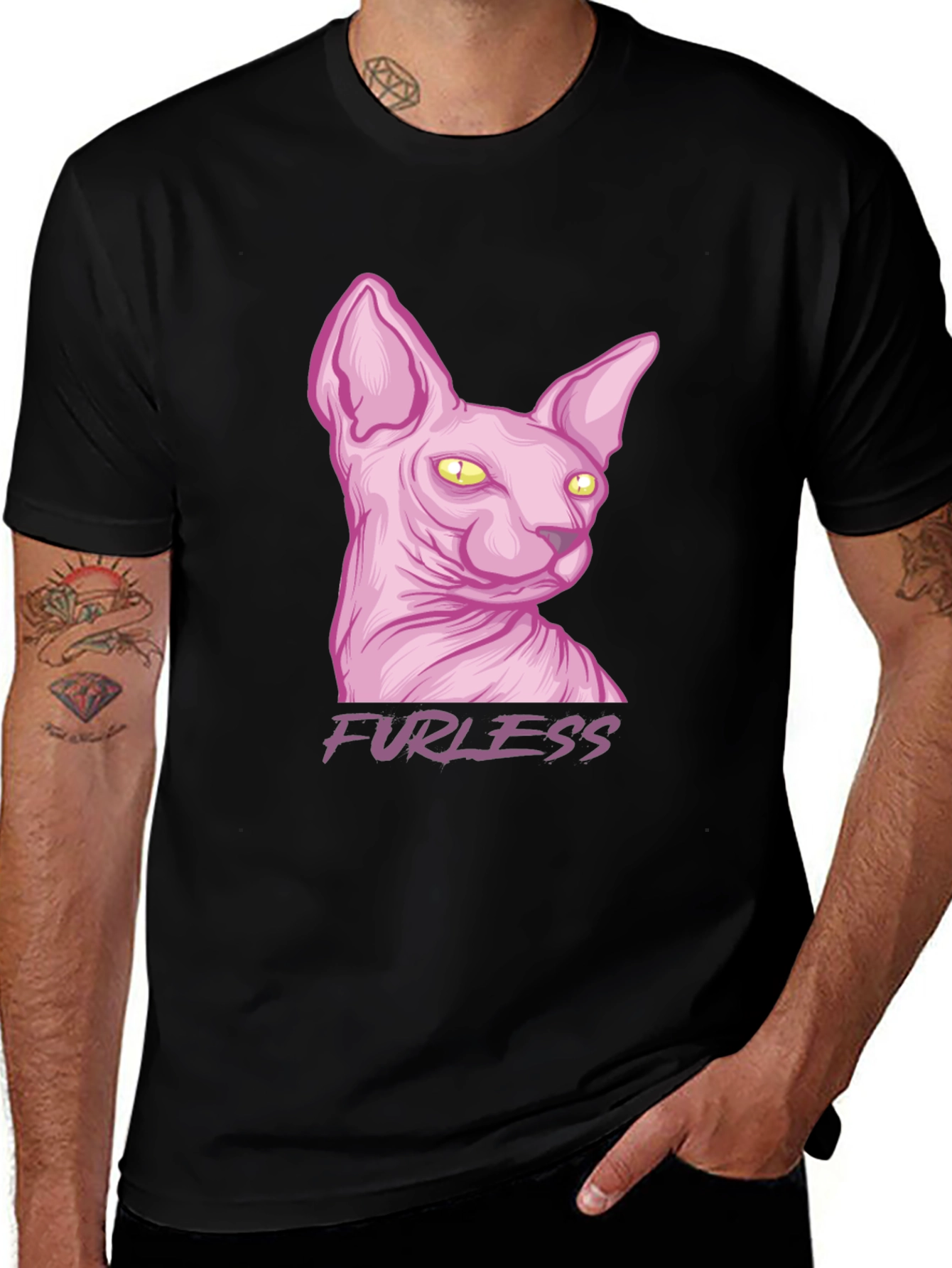 Furless Cat T-Shirt - Sphynx Cat Tee
