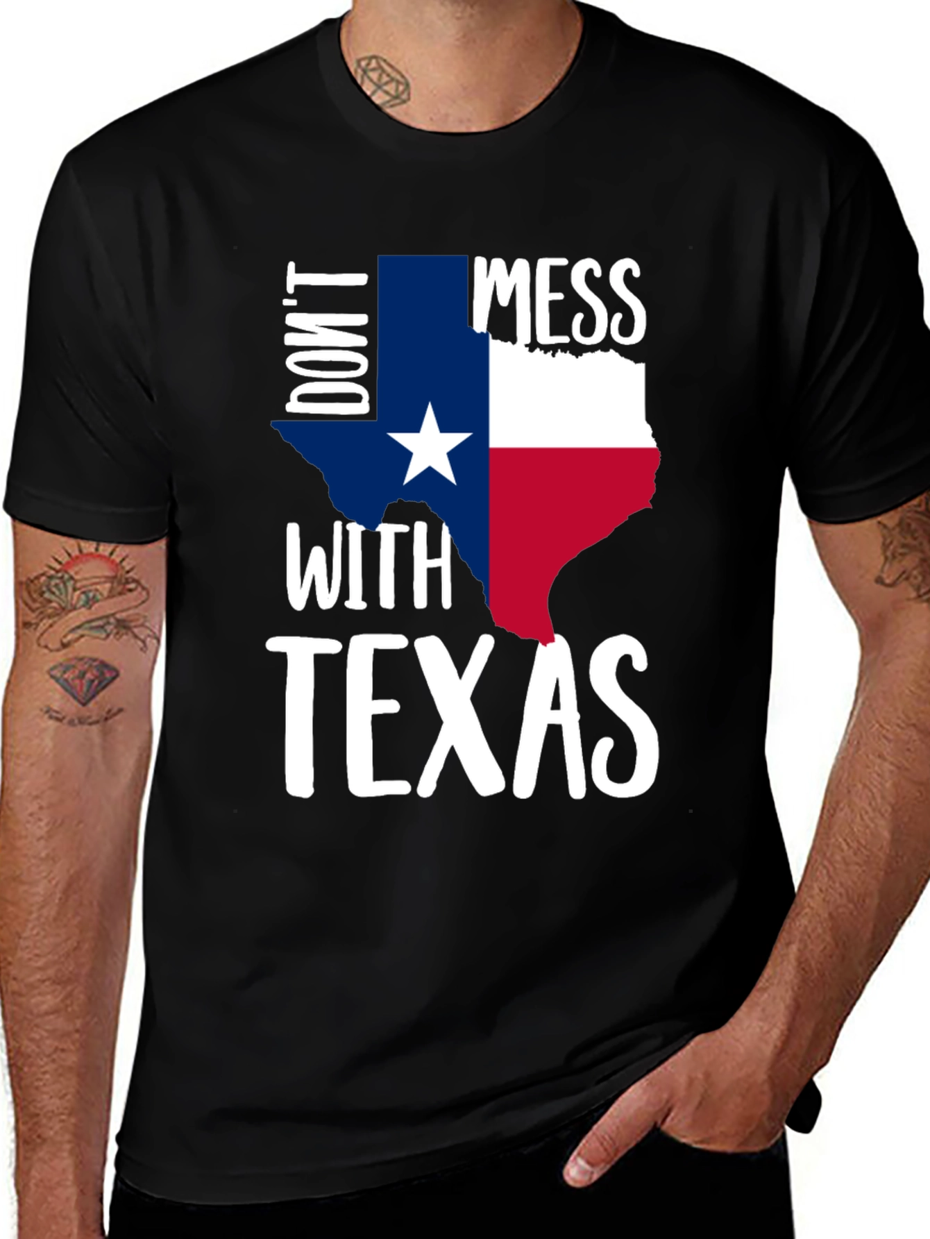Don't Mess with Texas Graphic Tee - Black