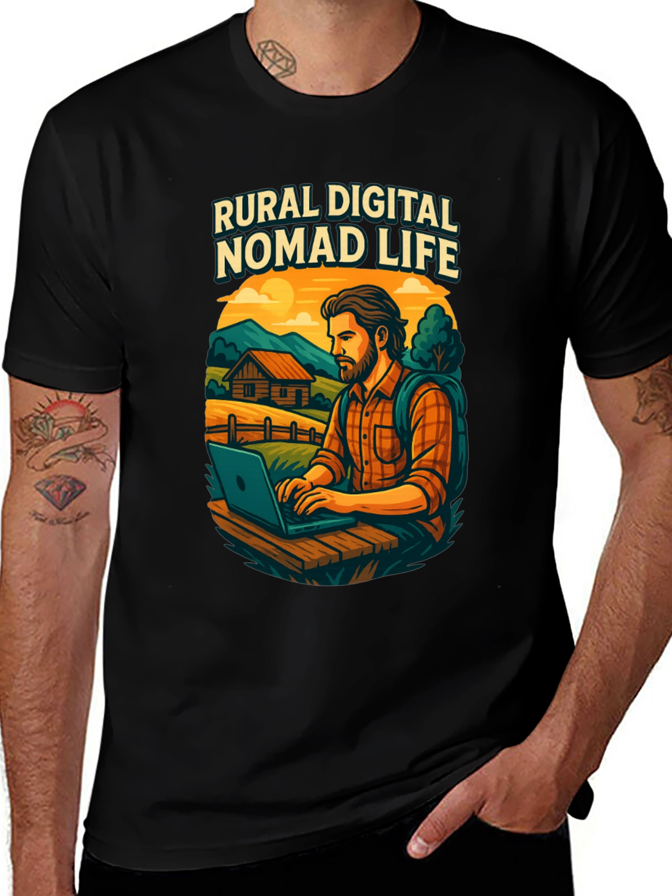 Variant 5 of Rural Digital Nomad Life T-Shirt