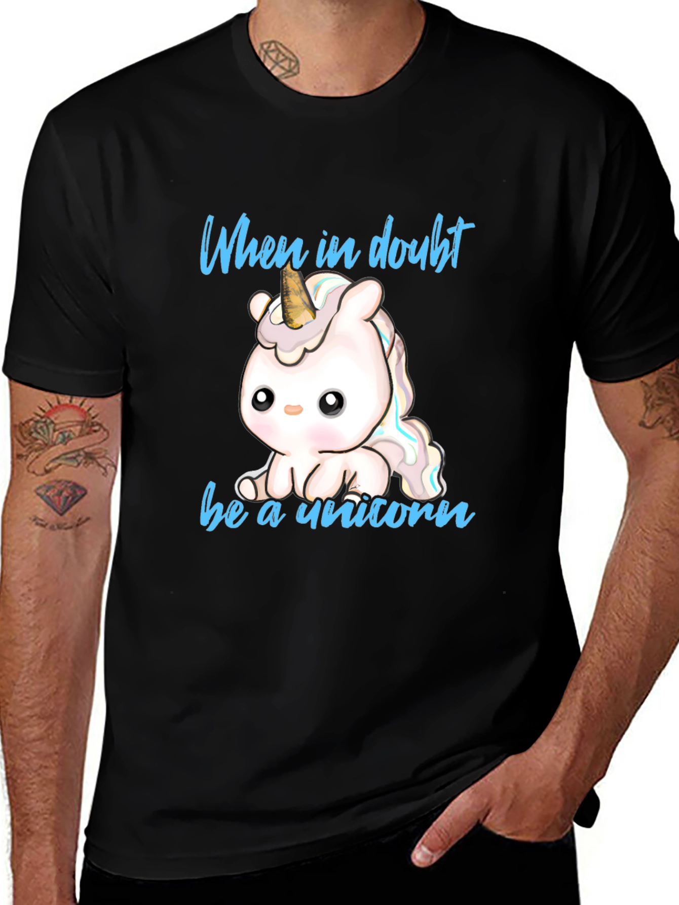 Variant 17 of Cute Unicorn T-Shirt - When in Doubt Be a Unicorn