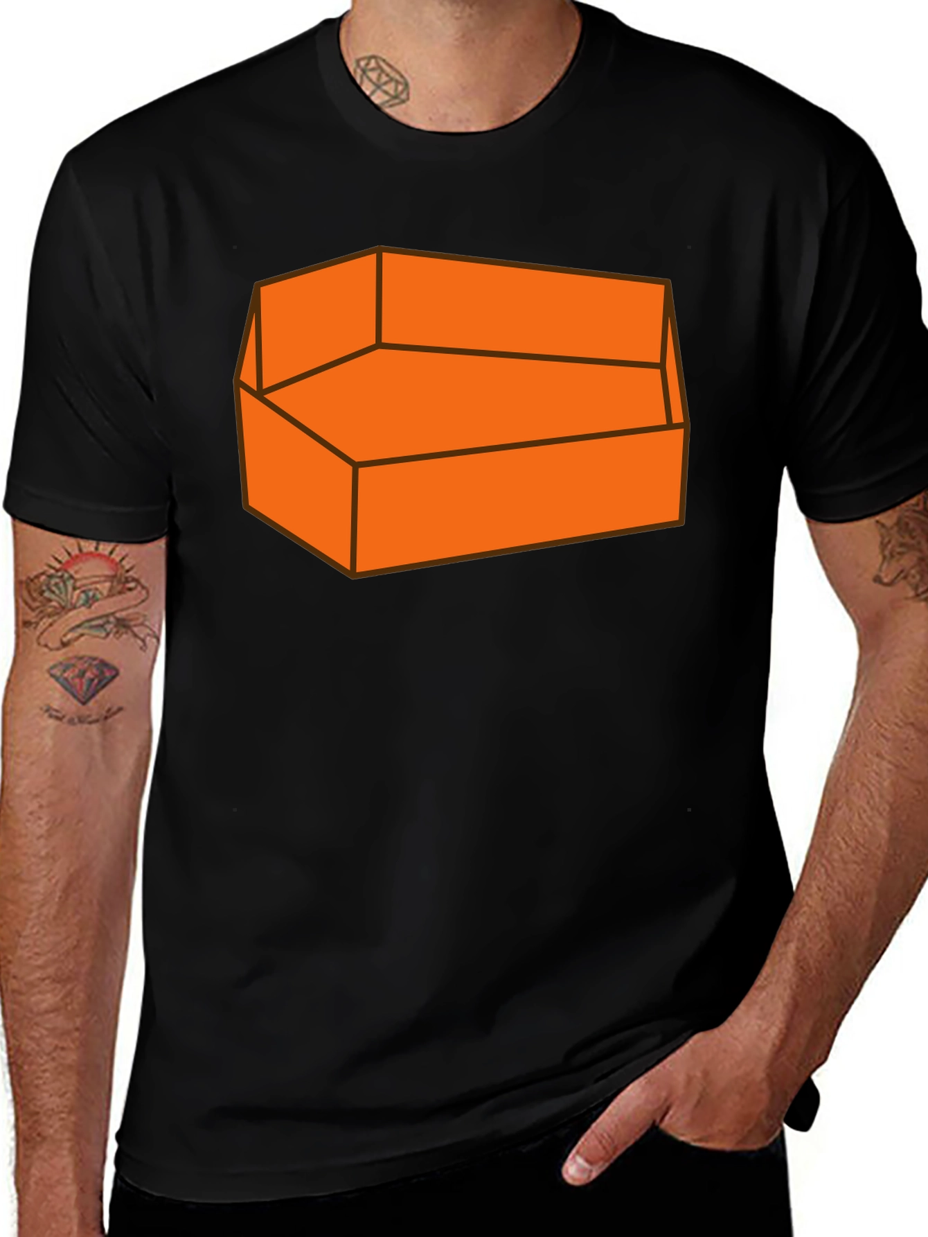 Variant 25 of Orange Couch T-Shirt - Comfortable Graphic Tee