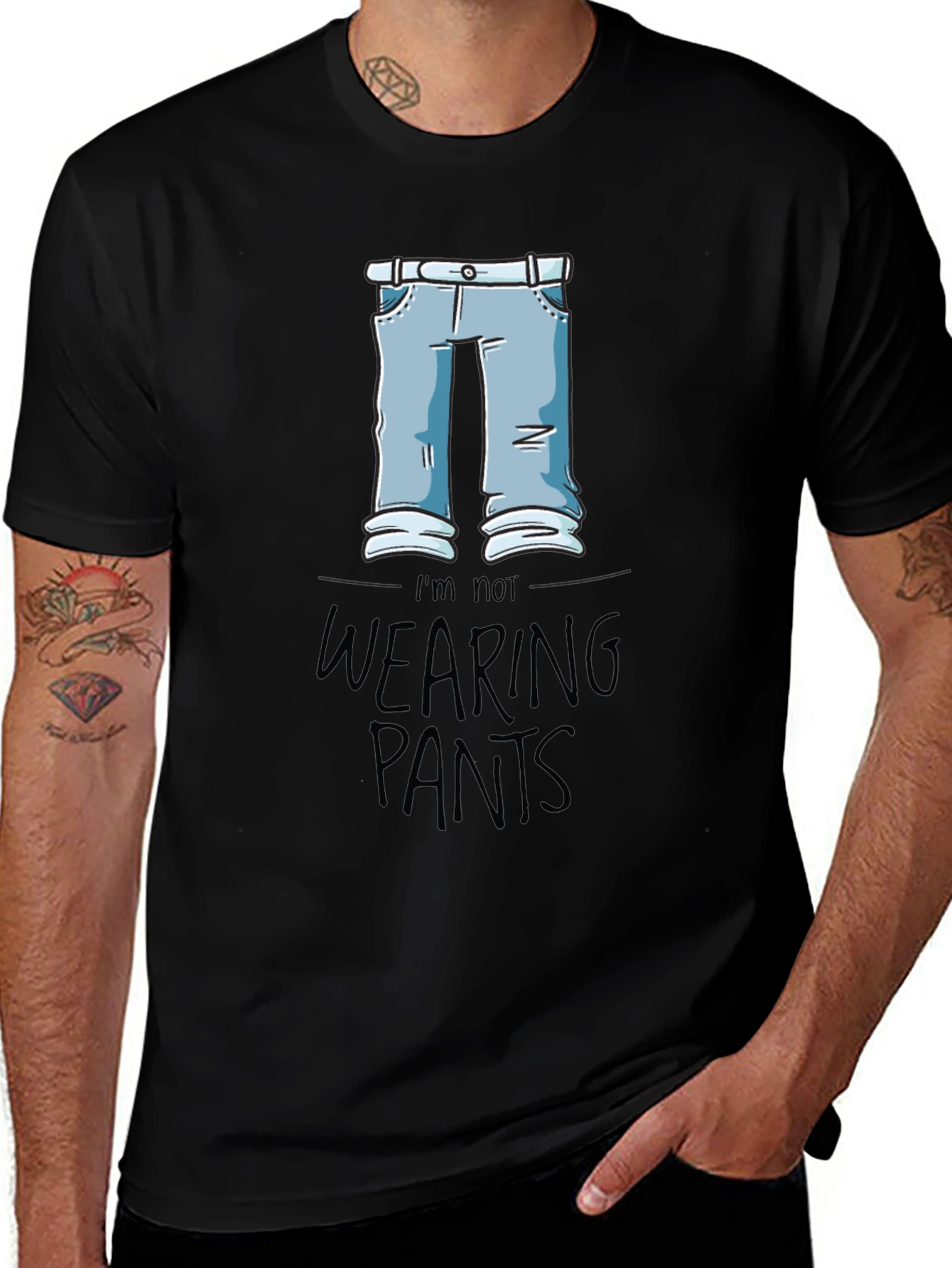 Variant 3 of Funny "I'm Not Wearing Pants" Graphic Tee