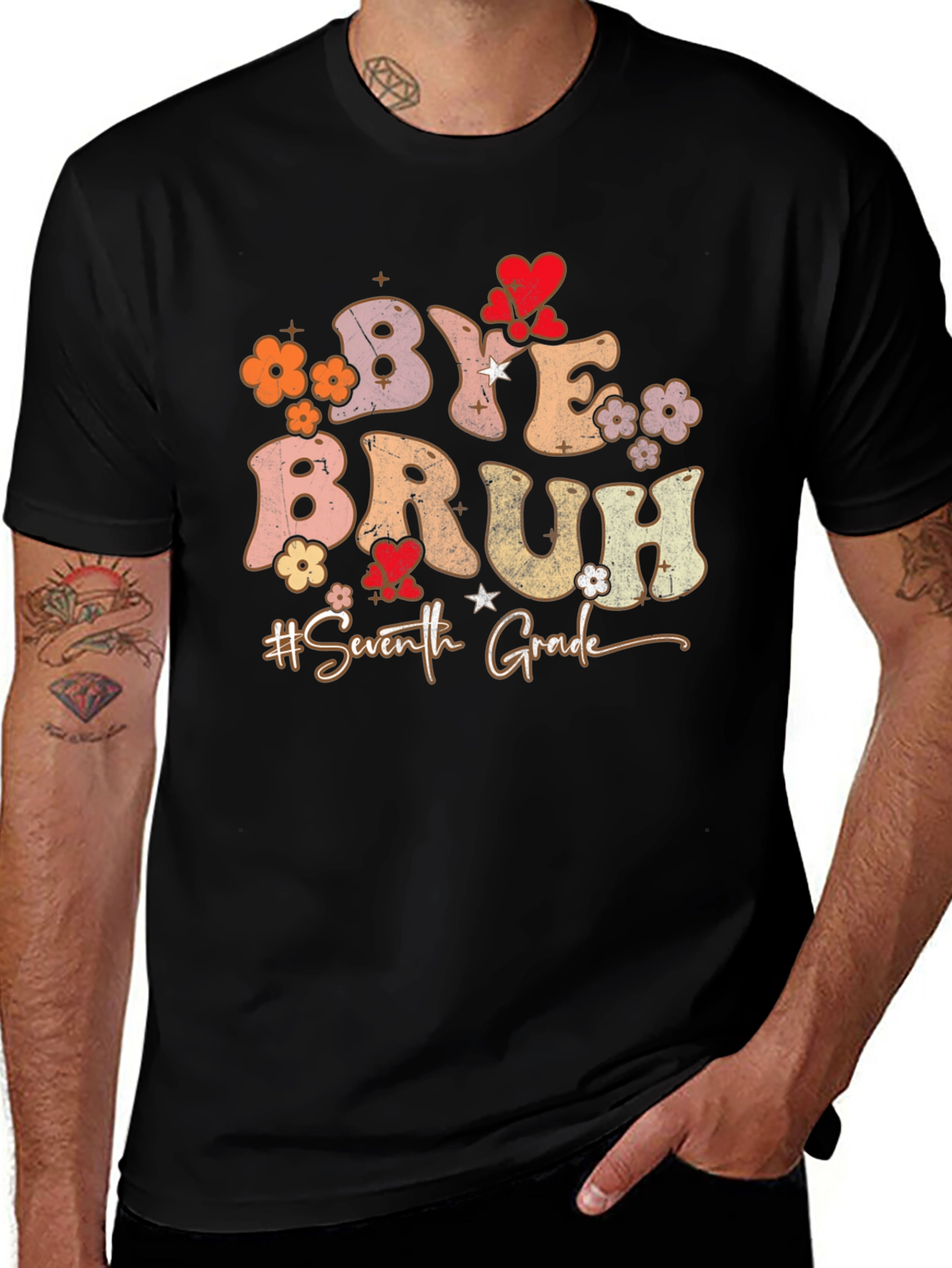 Variant 21 of Bye Bruh Seventh Grade T-Shirt