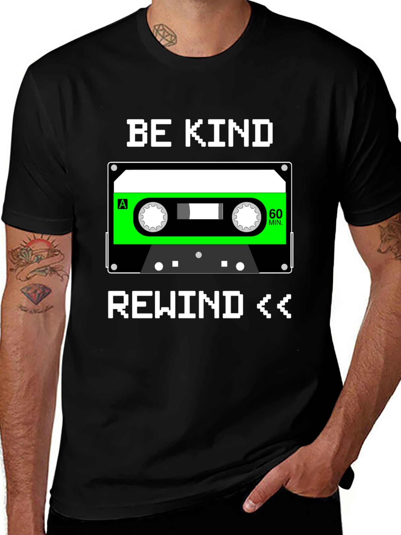 Variant 16 of Be Kind Rewind Retro Cassette Tape T-Shirt