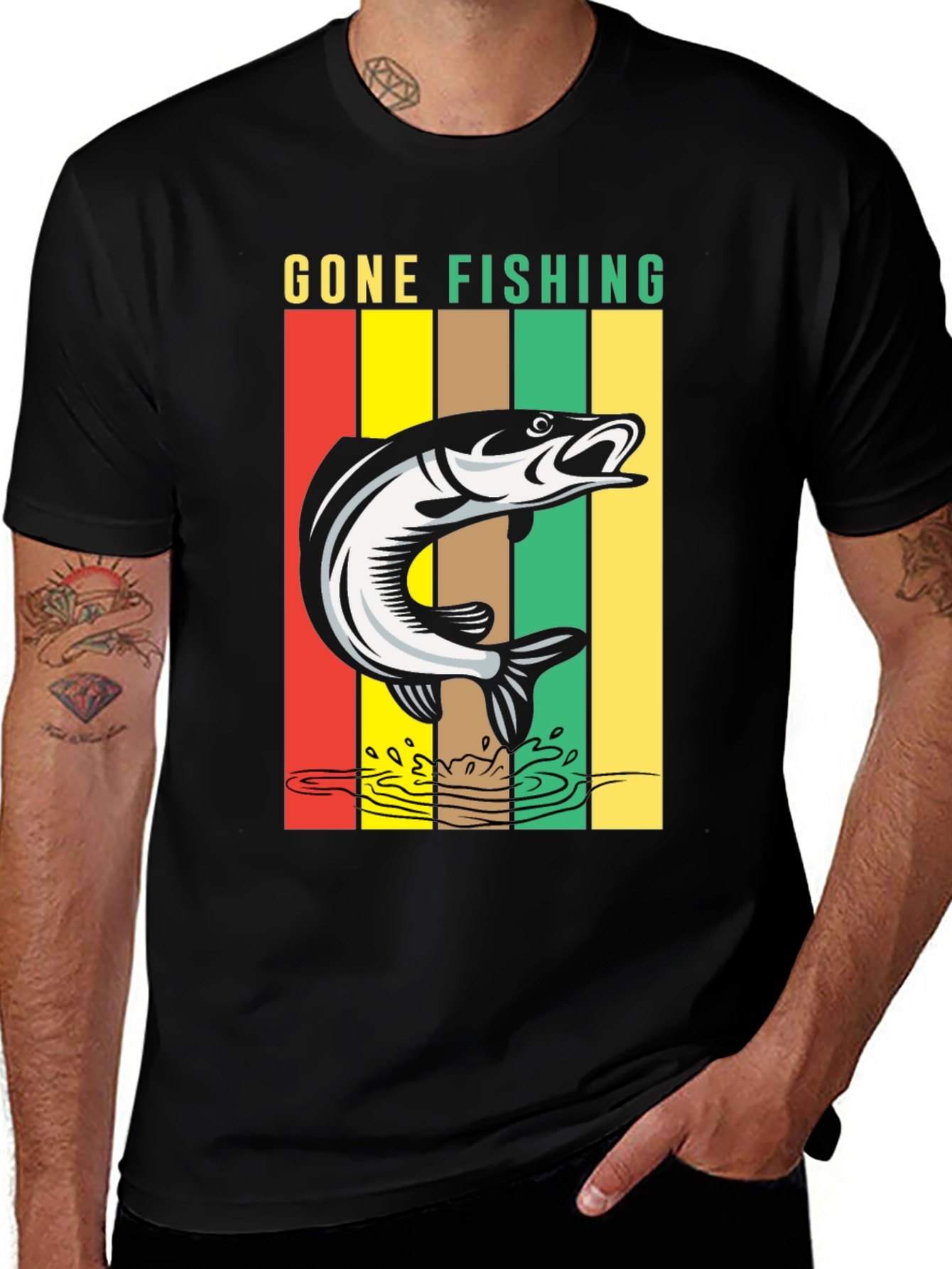 Variant 11 of Gone Fishing Graphic Tee - Angler T-Shirt