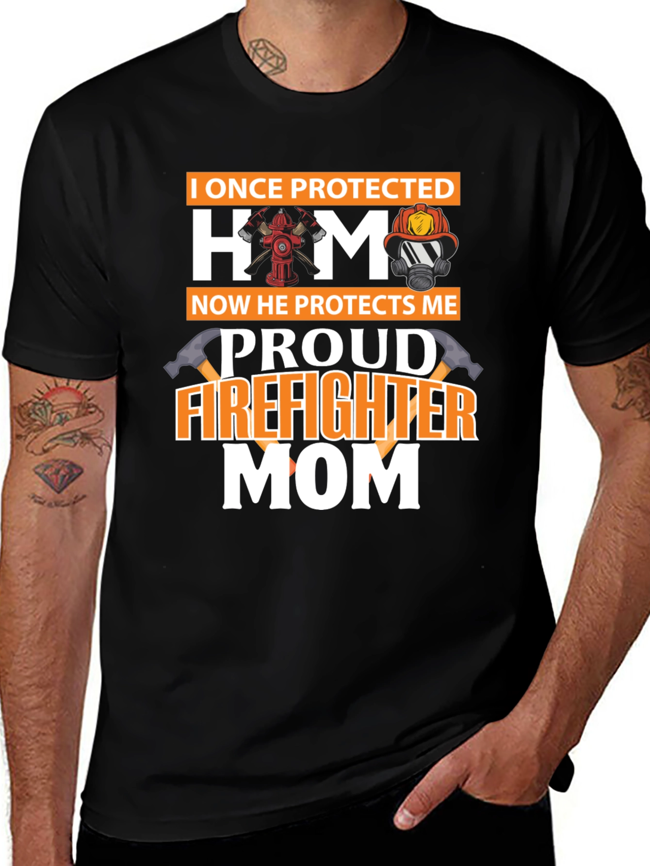 Variant 13 of Proud Firefighter Mom T-Shirt