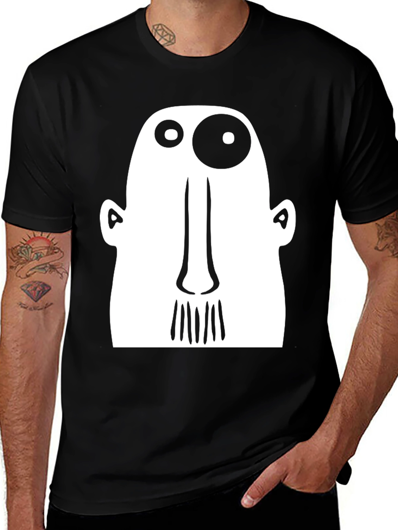 Variant 10 of Abstract Face Graphic T-Shirt - Unique Design Tee
