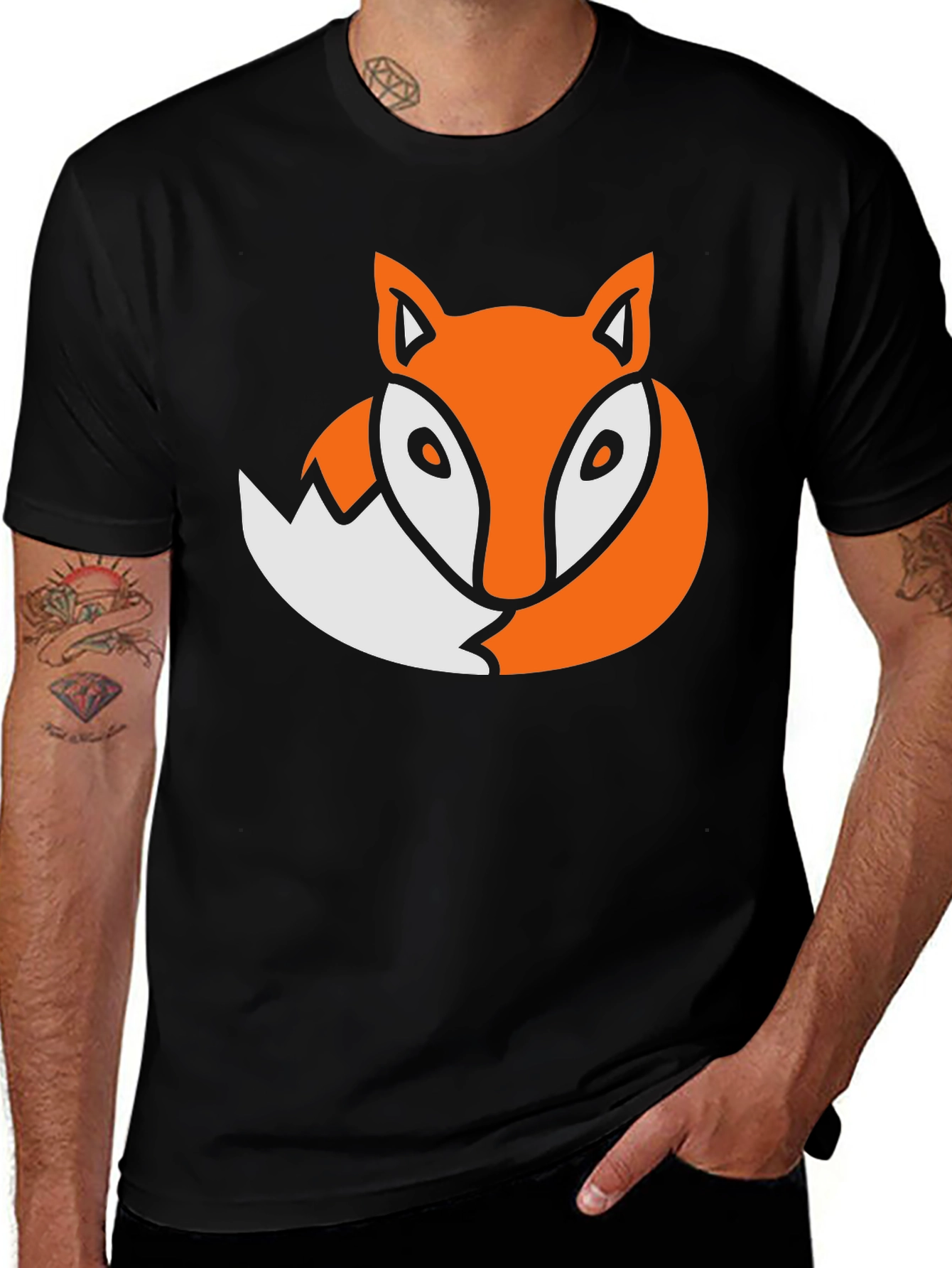 Variant 12 of Fox Graphic Tee - Cool Animal Print Shirt