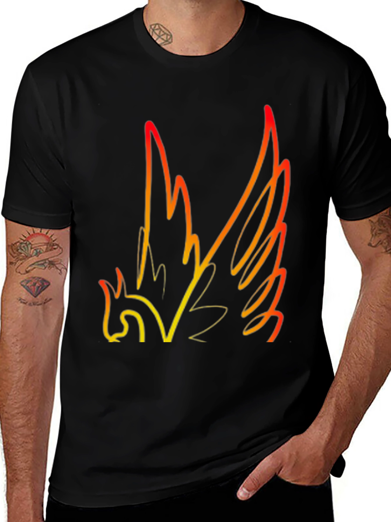 Variant 18 of Phoenix Graphic Black T-Shirt - Unique Design