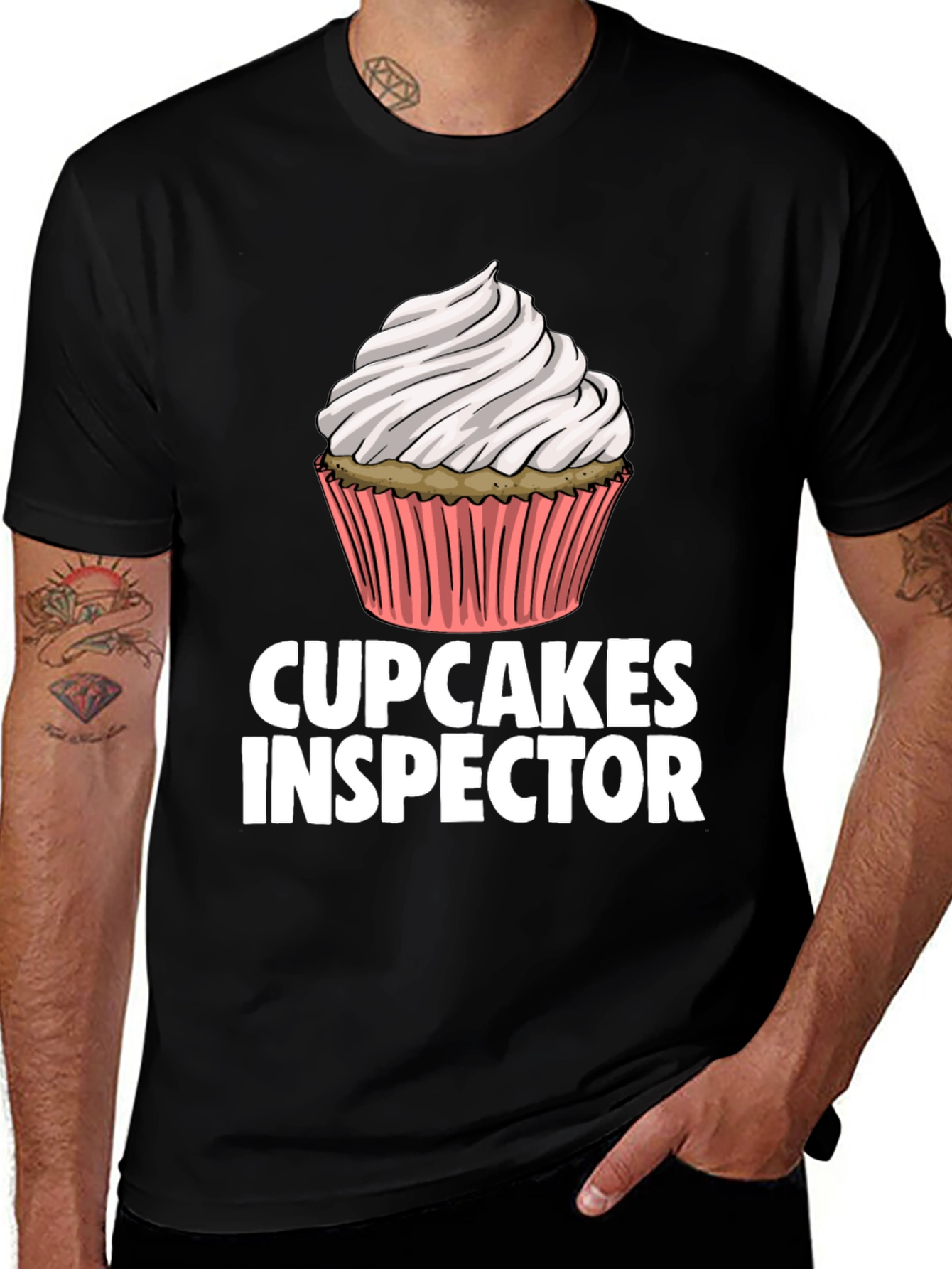 Variant 12 of Cupcakes Inspector Funny Graphic T-Shirt
