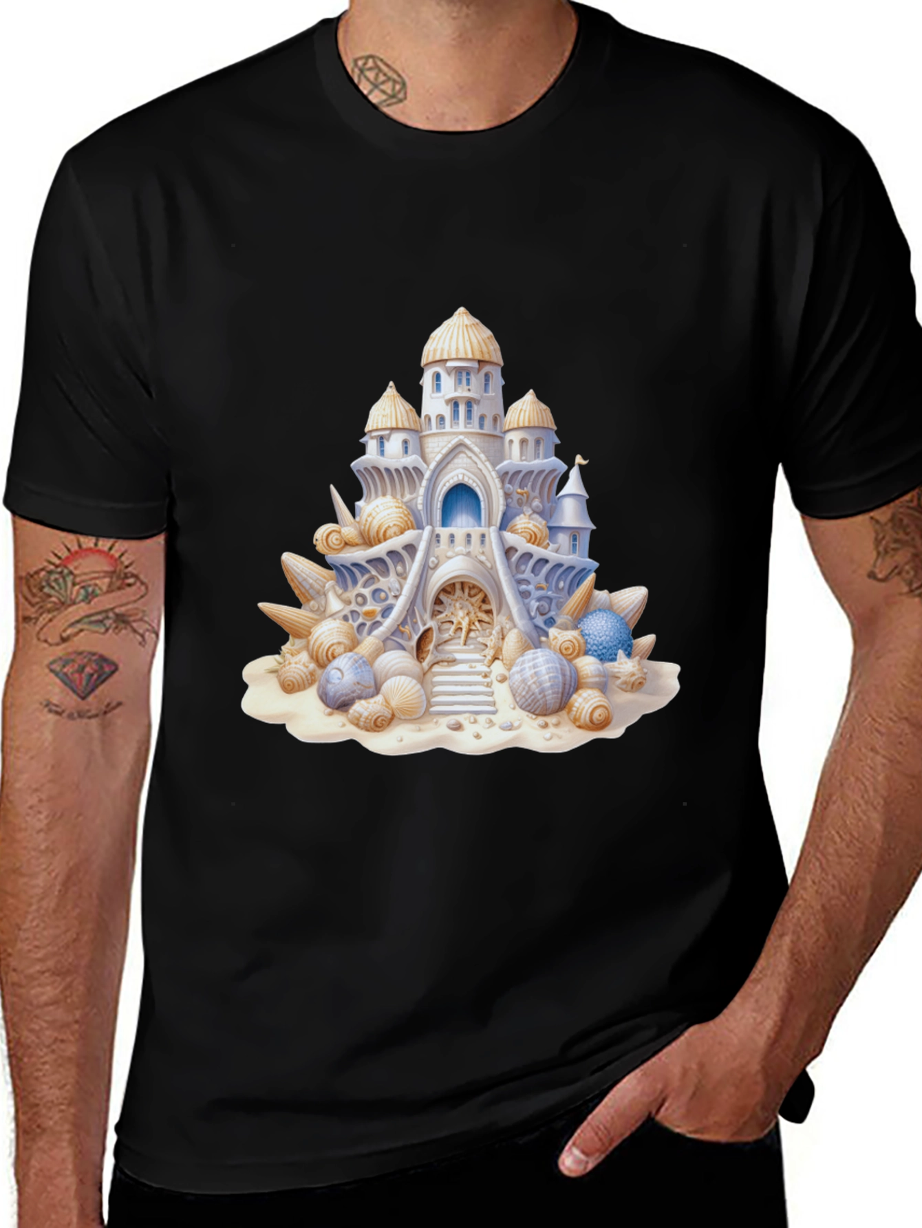 Seashell Castle Graphic Tee