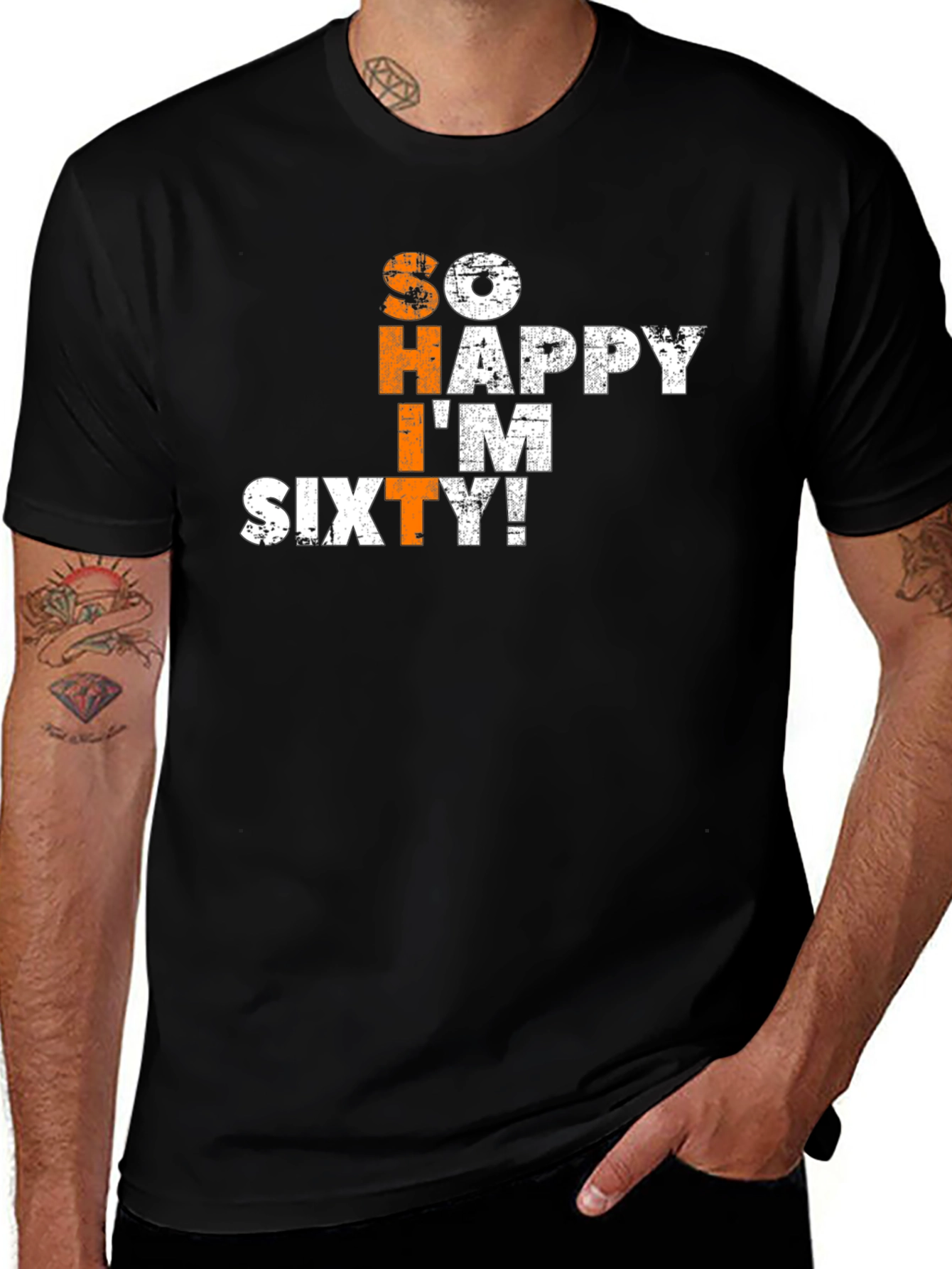 Variant 12 of So Happy I'm Sixty T-Shirt - Birthday Gift