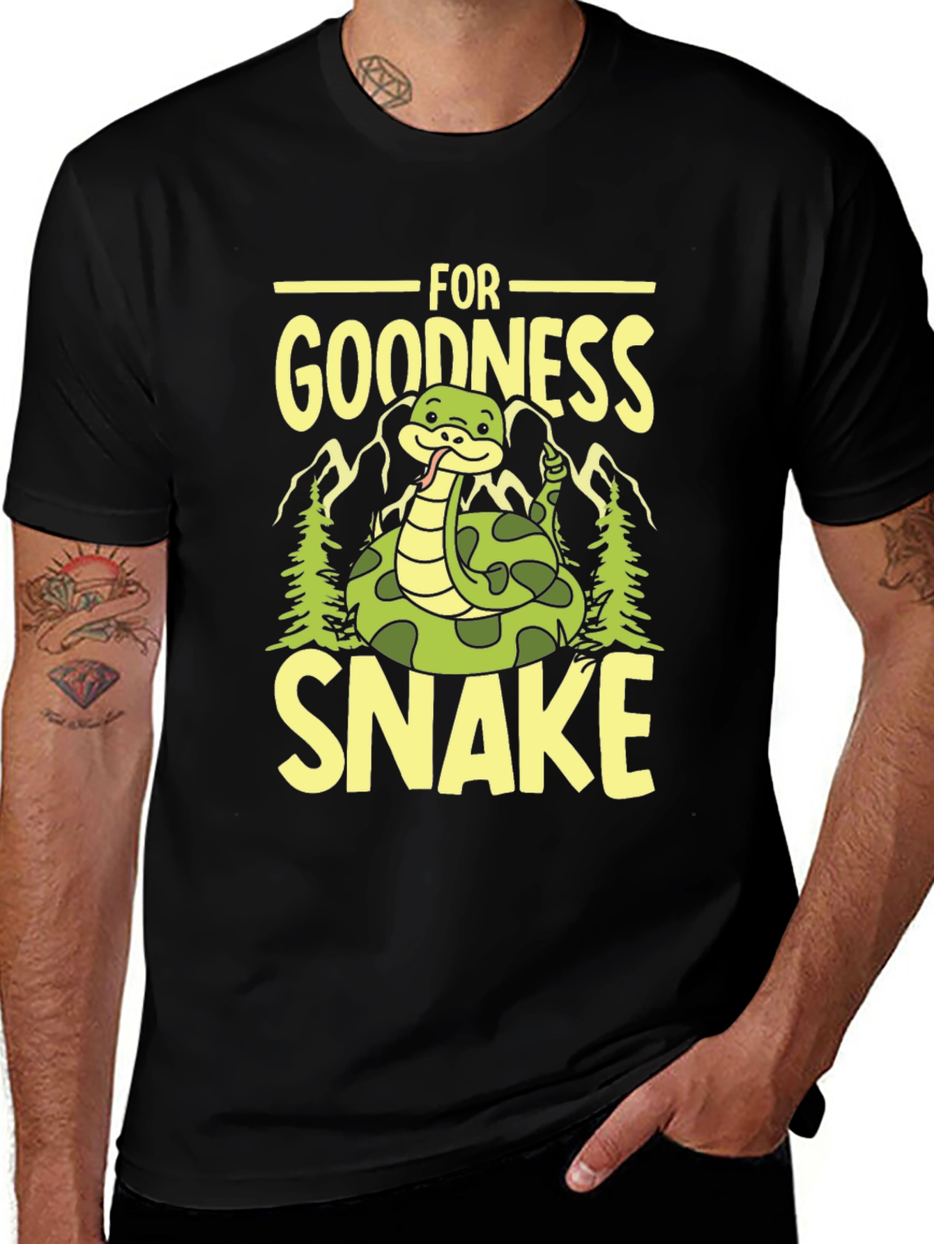 Variant 21 of Funny Snake Graphic T-Shirt