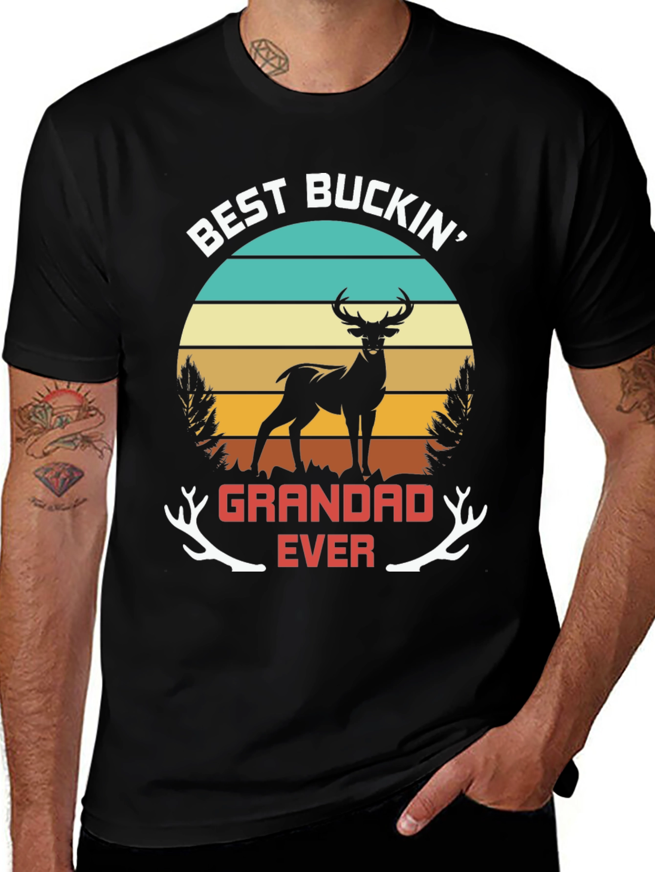 Variant 12 of Best Buckin' Grandad Ever T-Shirt