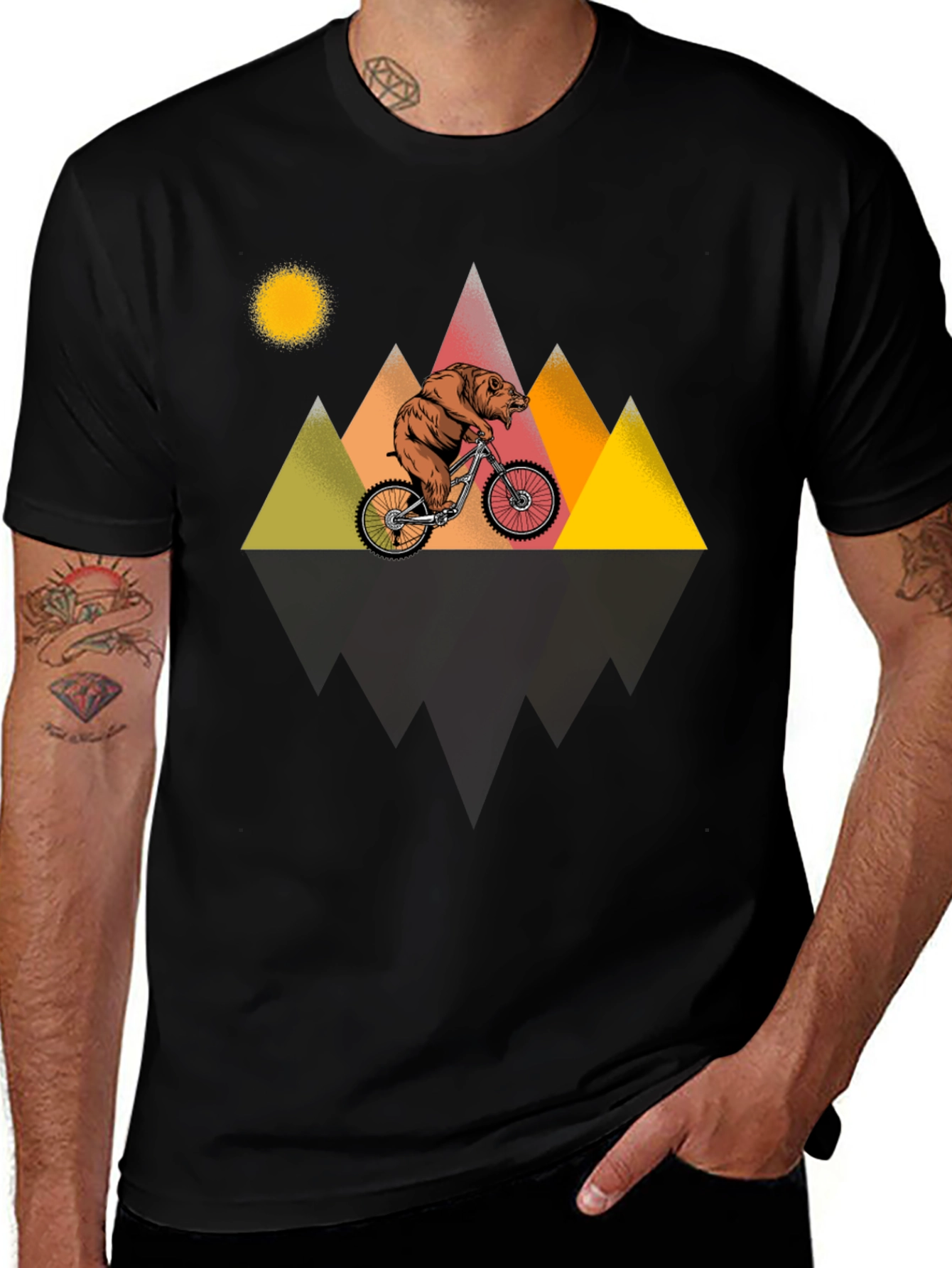 Bear Mountain Biking T-Shirt - Nature Adventure