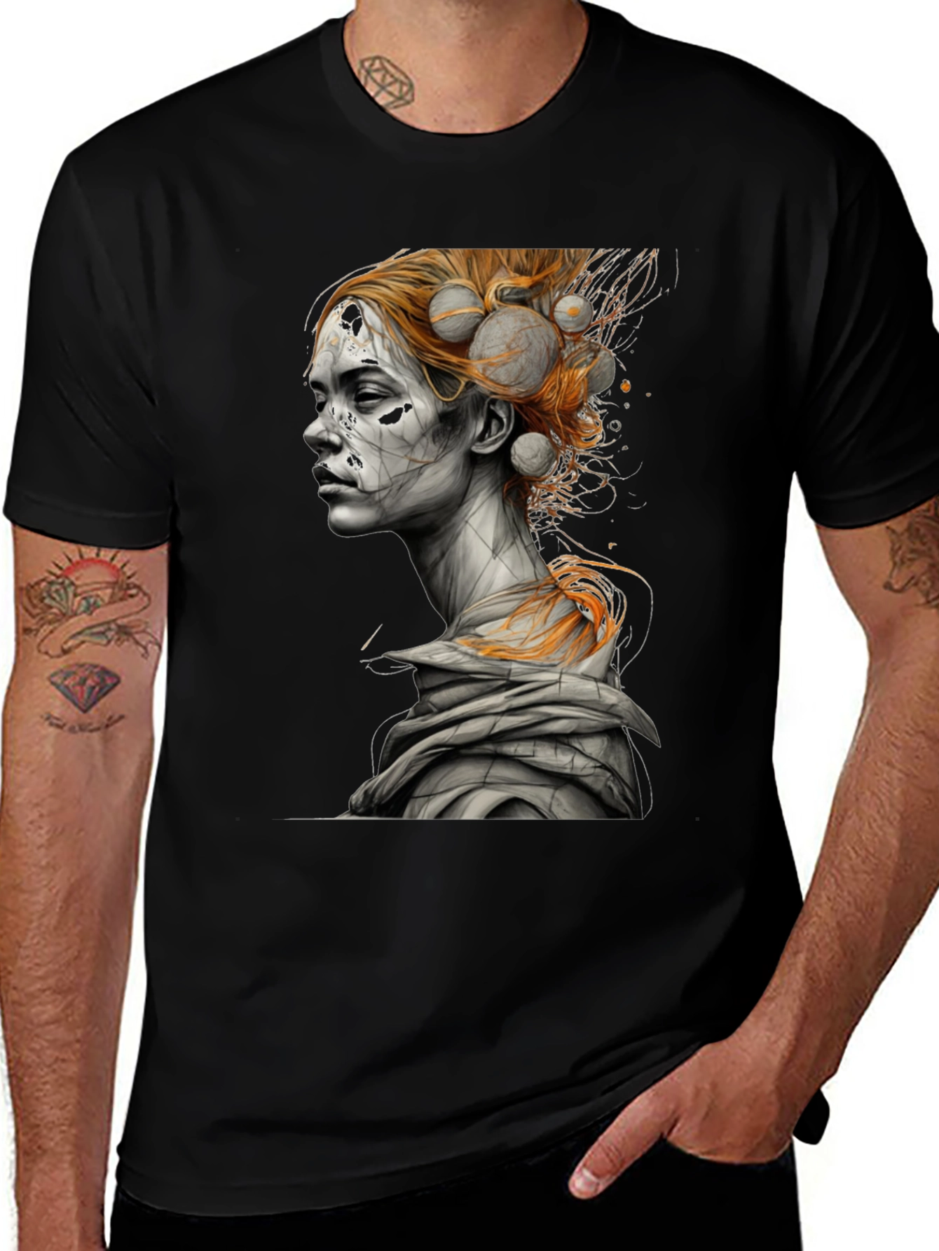 Variant 26 of Abstract Woman Graphic Tee - Unique Design
