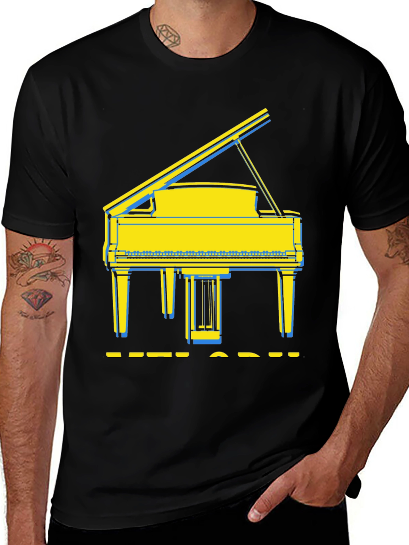 Variant 17 of Grand Piano Graphic Tee - Stylish Music Lover Shirt
